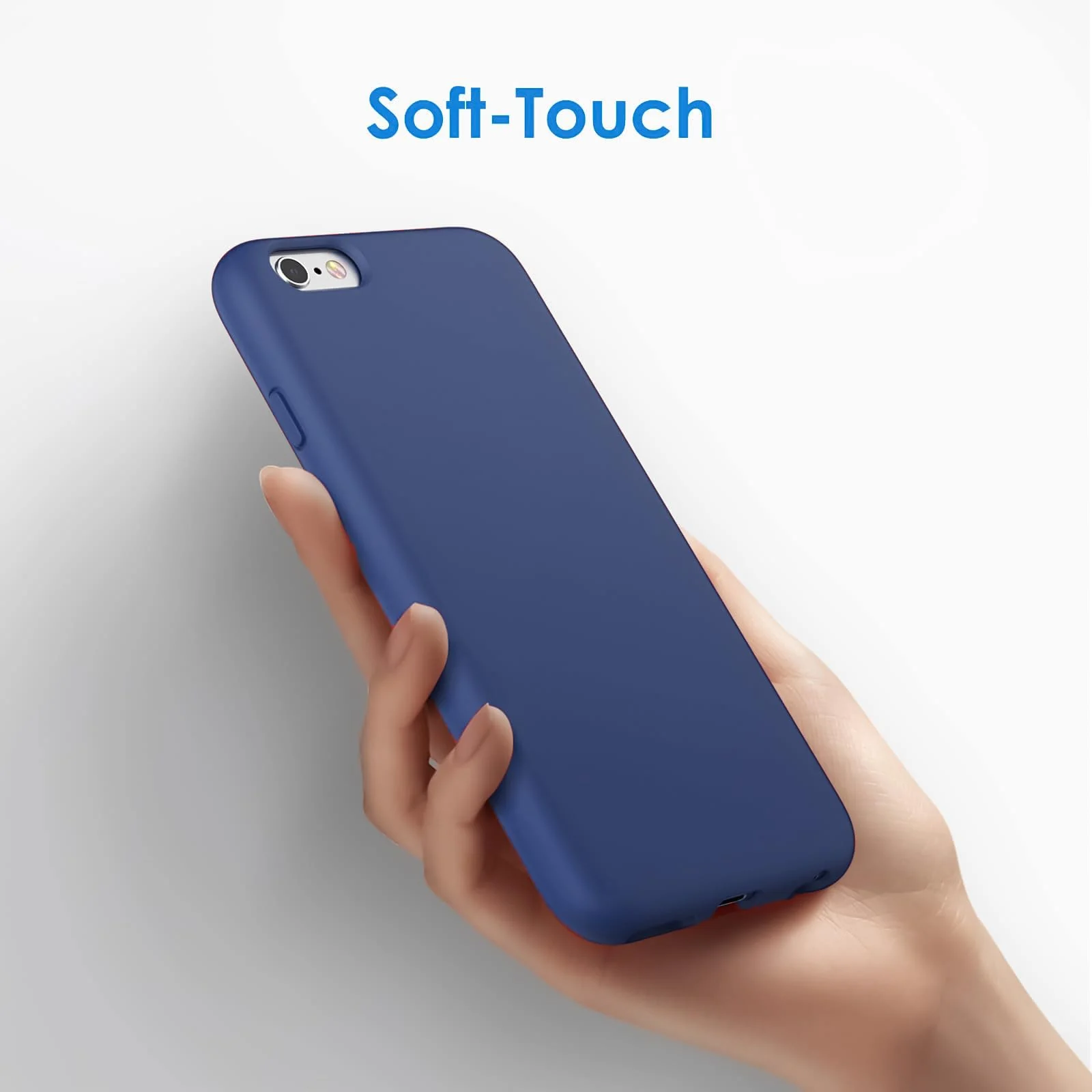 DL3 Mobilak Liquid Silicone Case for iPhone 6 / 6S, Shock-absorbing protection, Scratch-resistant surface, Soft microfiber lining - Royal Blue