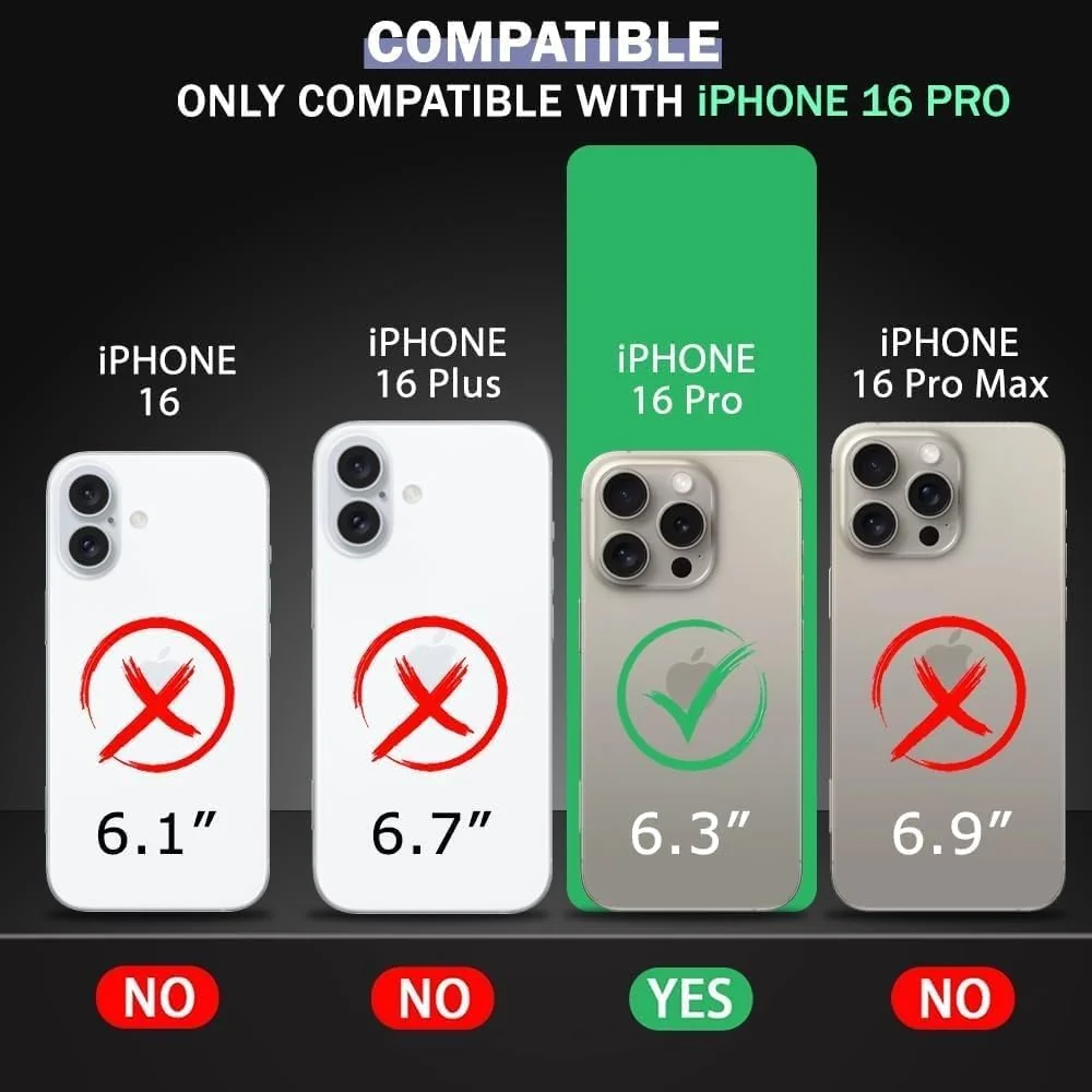 DL3 Mobilak Clear TPU Protective Case for iPhone 16 Pro with Camera Protection and Shockproof Design - Clear