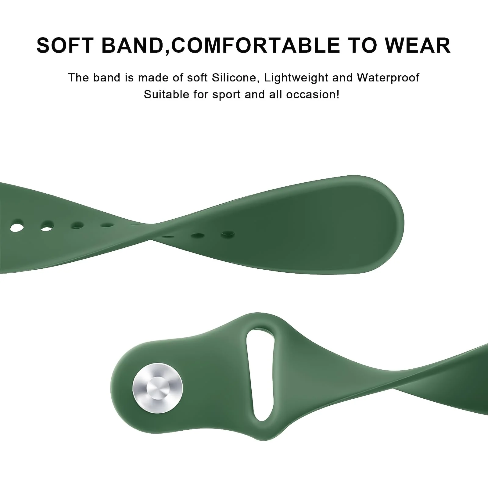 DL3 Mobilak Straps Compatible with Xiaomi Redmi Watch 5 Active/Redmi Watch 5 Lite Bracelets for Men Women, 22mm Soft Silicone Strap, Waterproof Adjustable Band Sports Replacement - Green