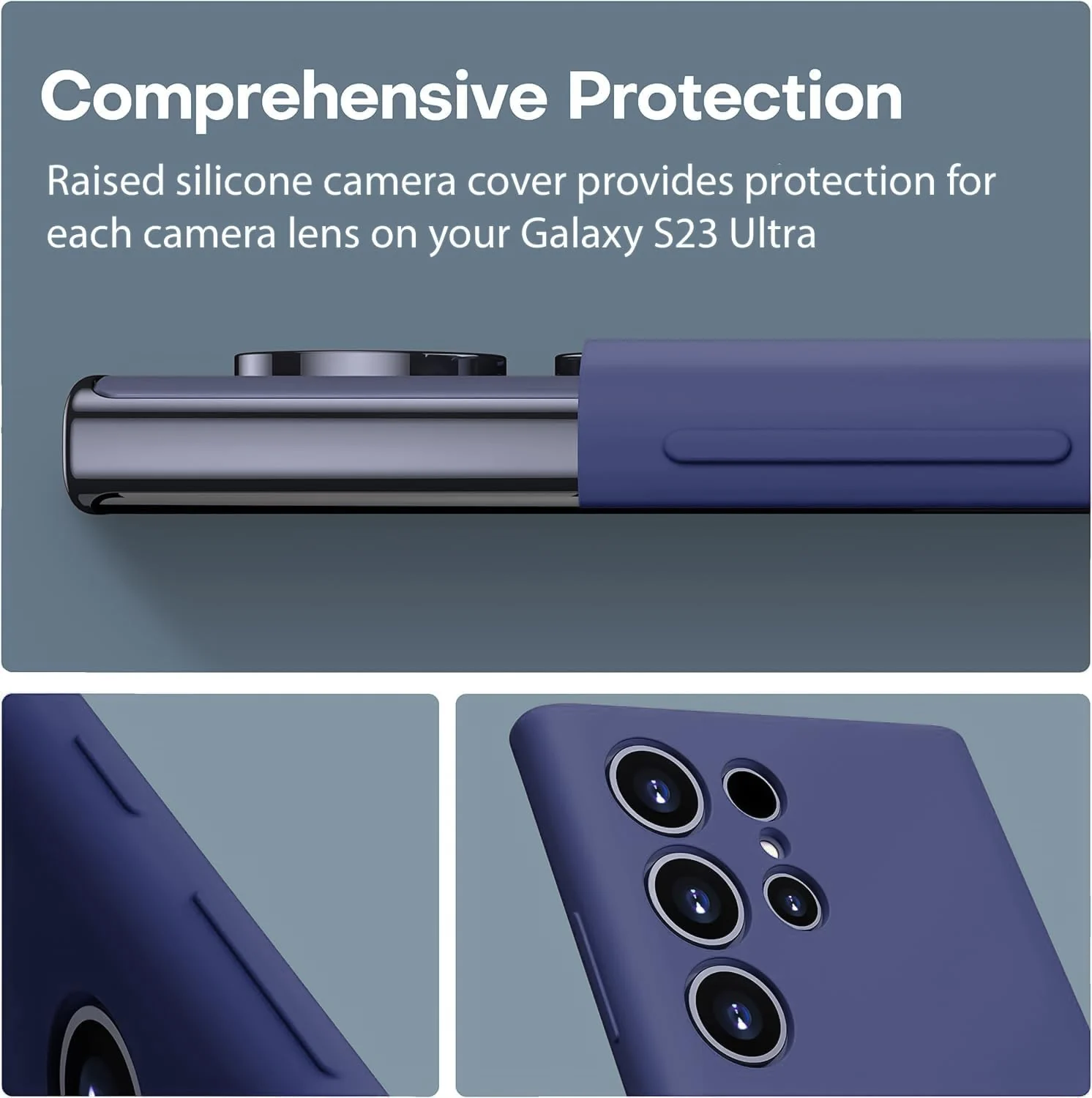 DL3 Mobilak Soft Silicone Gel Bumper Case for Samsung Galaxy S22 Ultra 5G - Blue 1