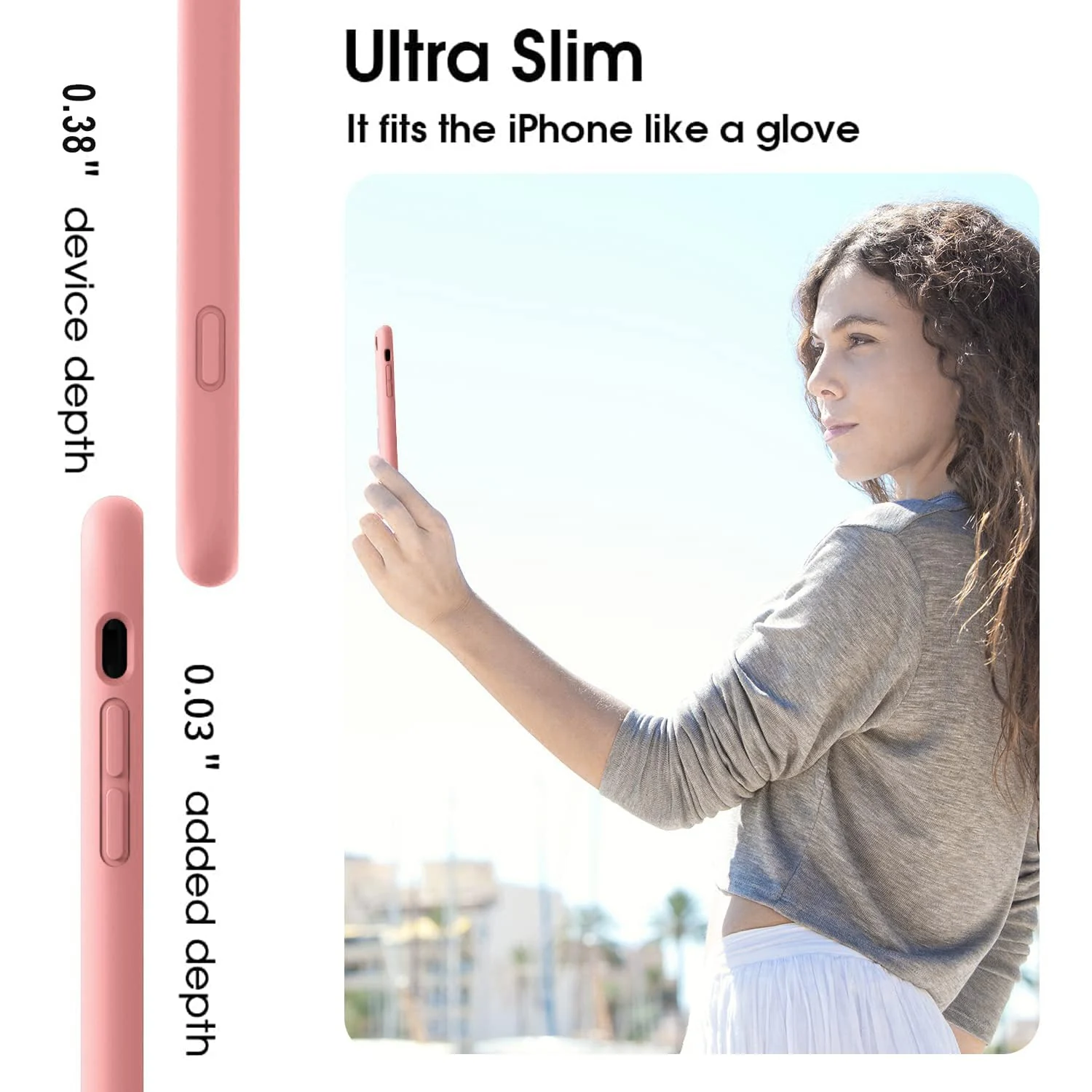 DL3 Mobilak Compatible with iPhone 7 Plus/iPhone 8 Plus Case, Liquid Silicone Case, Full Body Protective Cover, Shockproof, Slim Phone Case, Anti-Scratch Soft Microfiber Lining - Pink 2