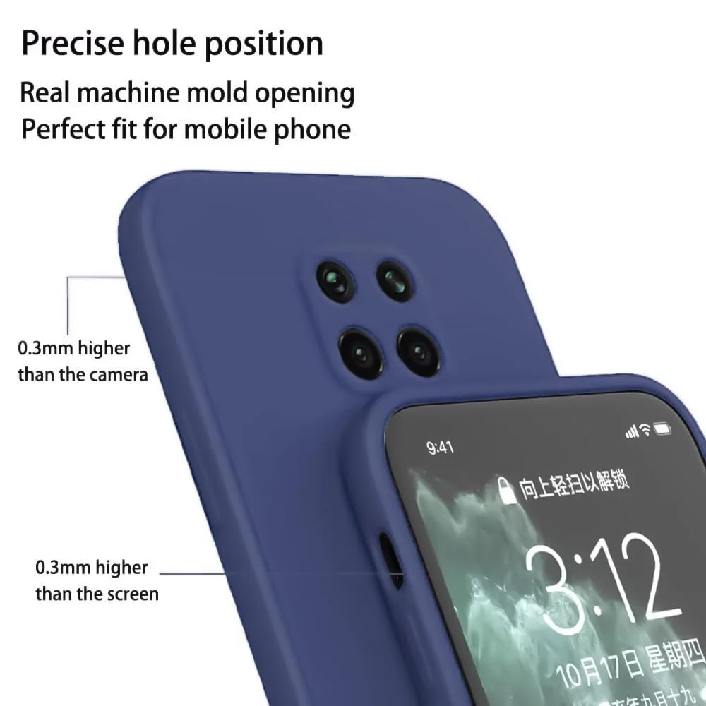 DL3 Mobilak Xiaomi Redmi Note 9S / 9 Pro / 9 Pro Max Case, Soft Flexible Silicone Gel Rubber Bumper Cover, Full Body Shockproof Protective Phone Case - Blue 1