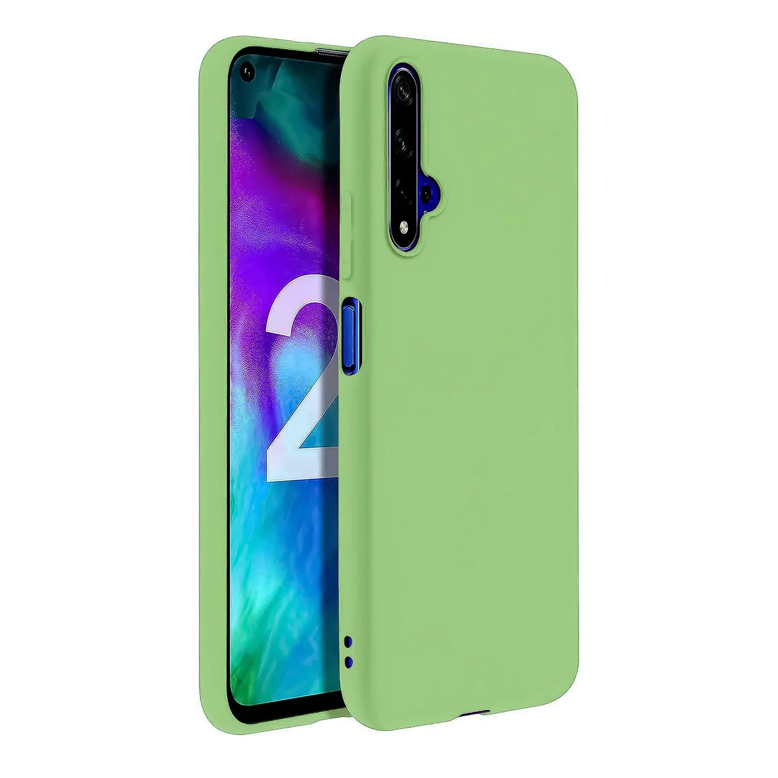 Dl3 Mobilak Huawei Nova 5T / Honor 20 Case,Soft Flexible Silicone Gel Rubber Bumper Cover,Full Body Shockproof Protective Phone Case (Black)
