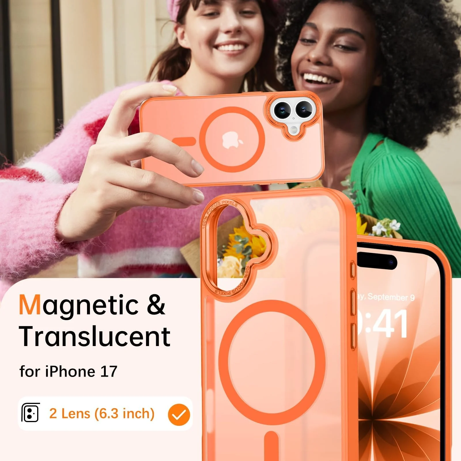 DL3 MOBILAK Protective Phone Case for Apple iPhone 17 - Orange
