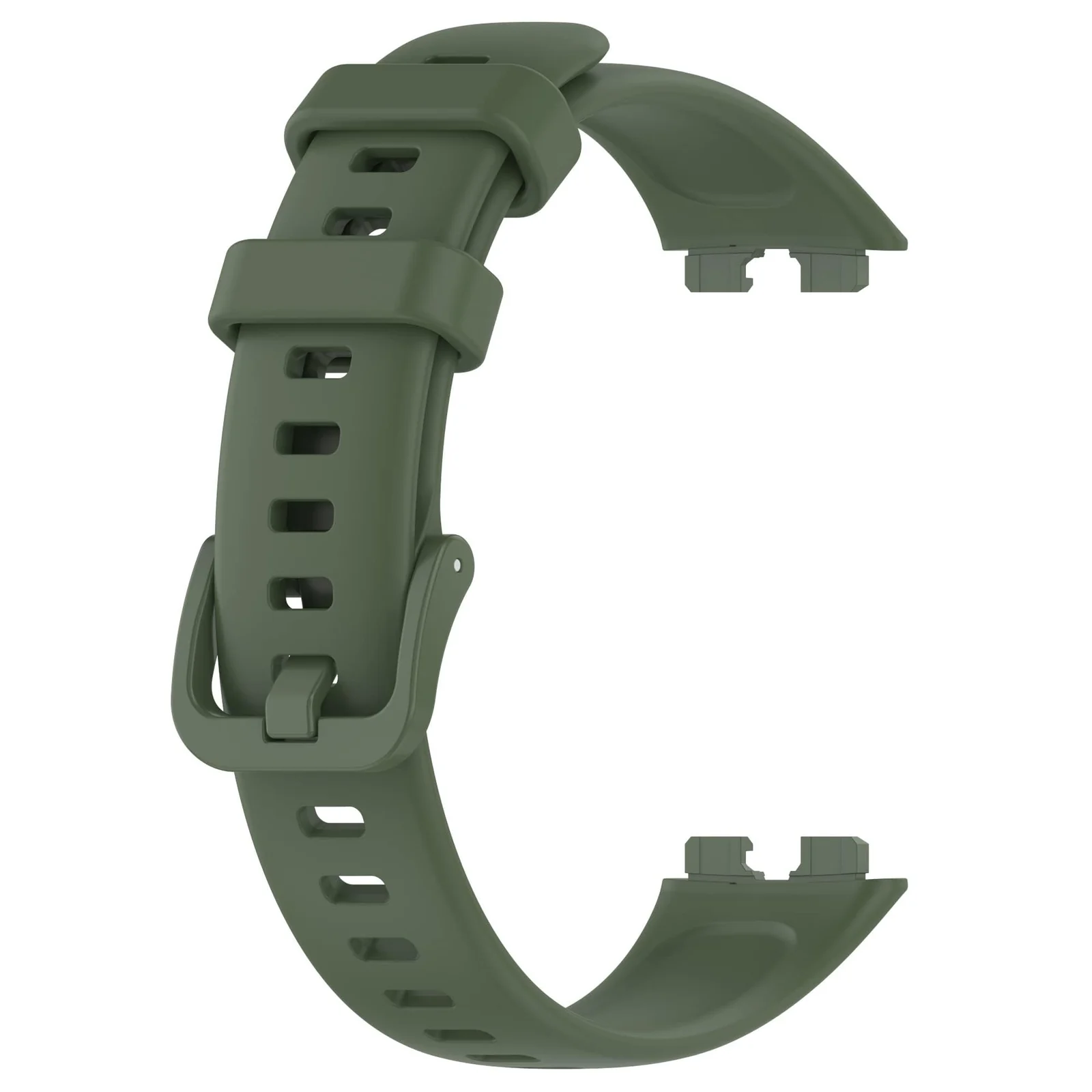 DL3 Mobilak Silicone Bracelet for Huawei Band 9/8, Soft Sport Replacement Strap, Adjustable Waterproof for Women/Men - Green