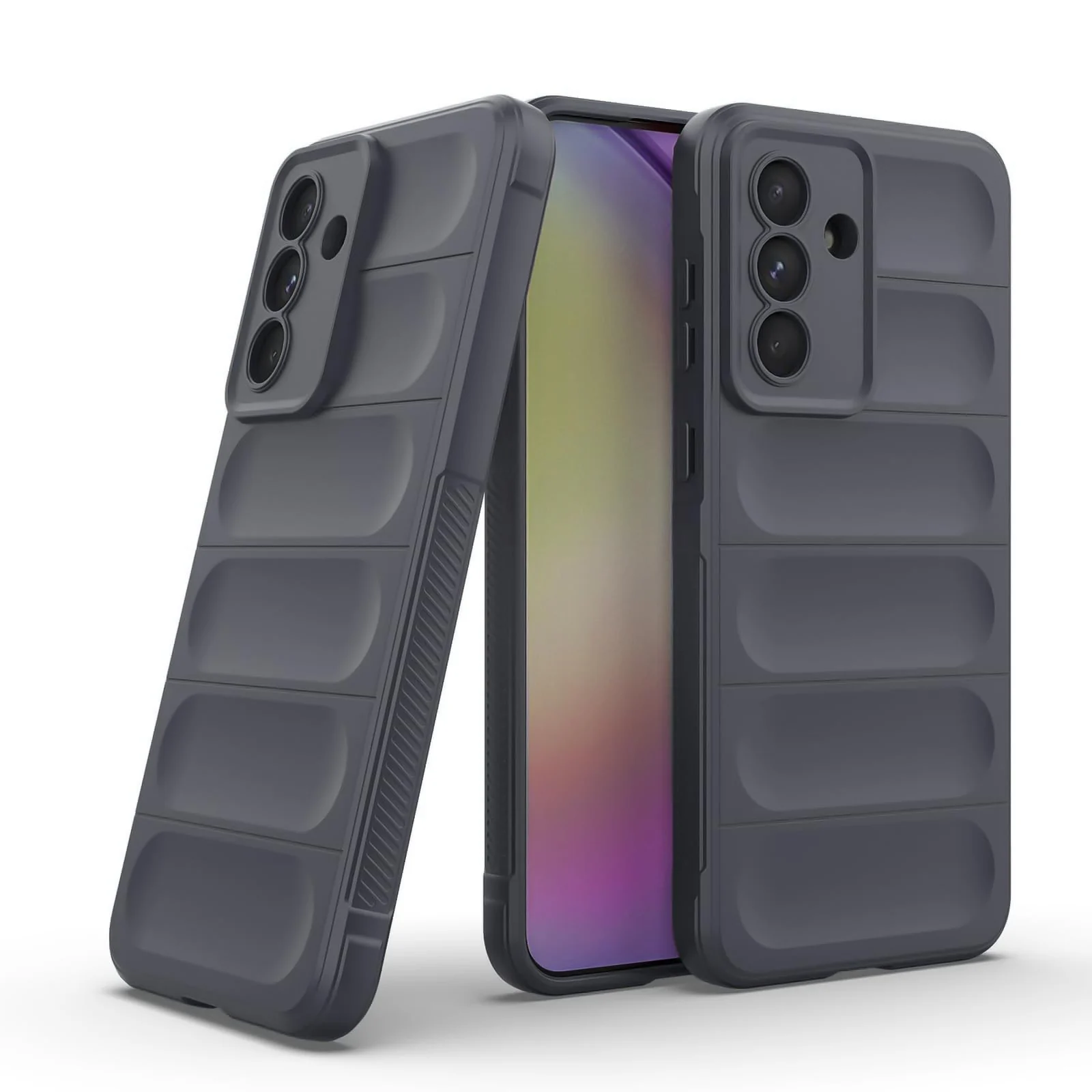 DL3 Mobilak Soft Silicone Protective Case for Samsung Galaxy A36 / Samsung Galaxy A56 with Camera Protection - Dark Gray