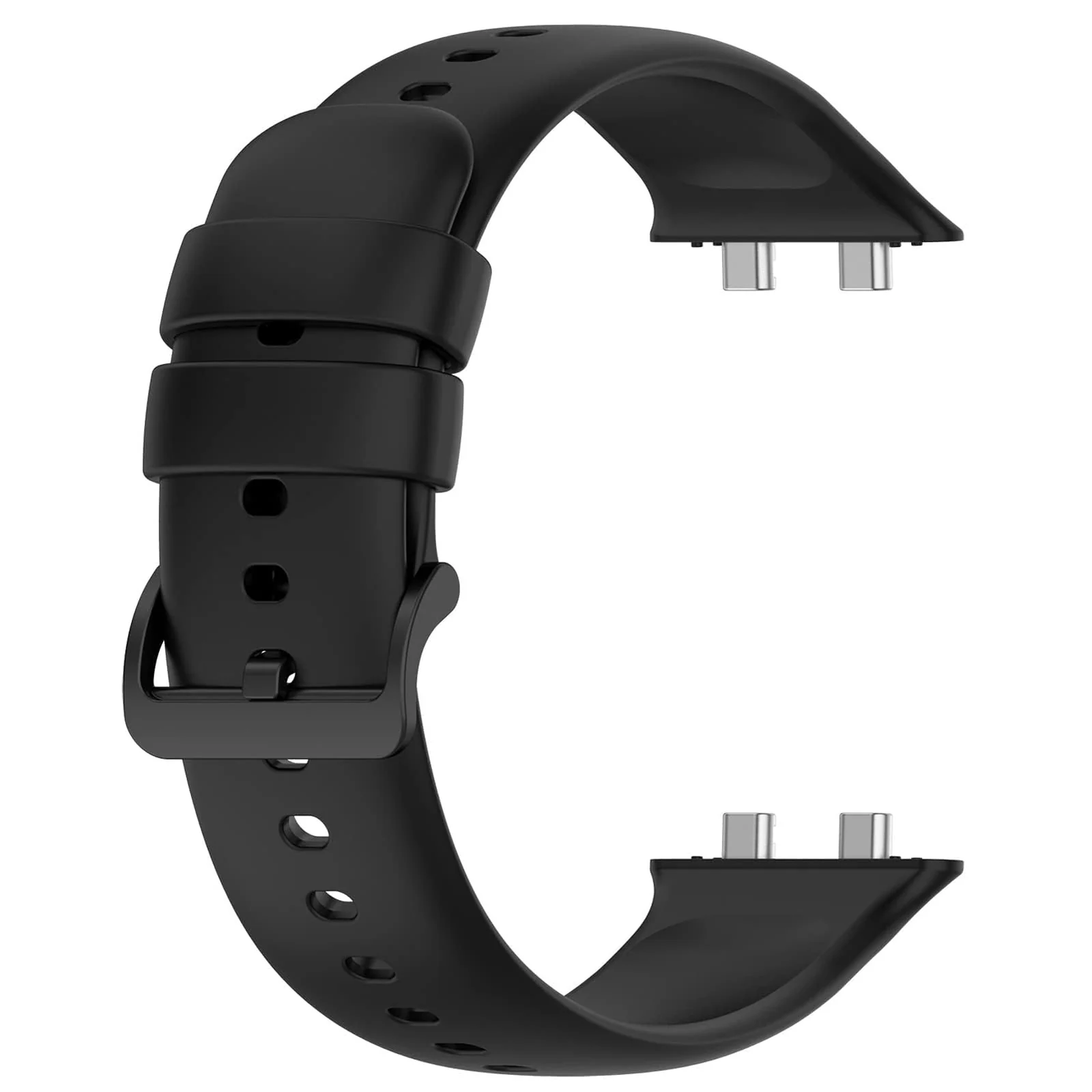 DL3 Mobilak Silicone Strap for OPPO Watch 3, [Breathable] Soft Silicone Replacement Strap for Men and Women, Pin Buckle Design, for OPPO Watch3 - Black