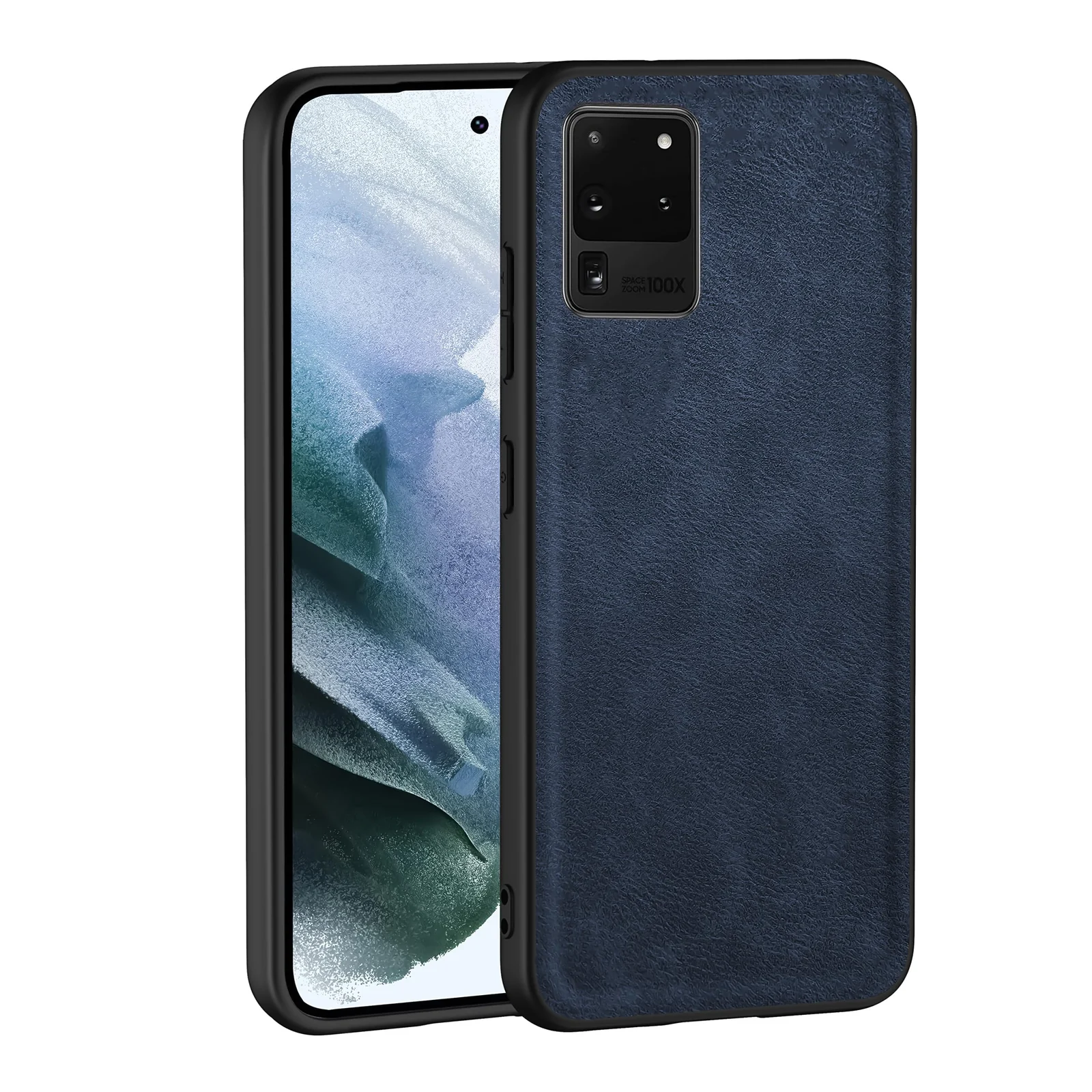 Dl3 Mobilak Case for Samsung Galaxy S20 Ultra 5G Leather Case,Anti-Drop, Anti-Shock, Non-Slip Texture,Simple Cell Phong Cover (Havana)