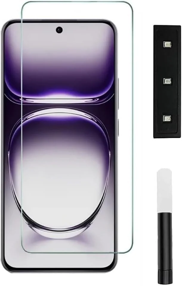 DL3 Mobilak Full Glass Screen Protector For OPPO Reno 12 5G, Tempered Glass, Fingerprint Unlock, 1 Count - Clear