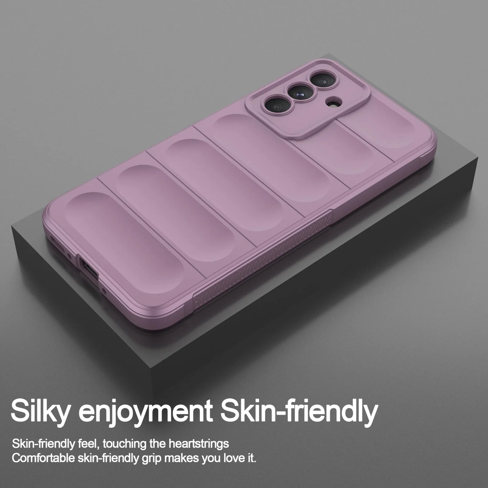 DL3 Mobilak Soft Silicone Protective Case for Samsung Galaxy A26 with Camera Protection and Shockproof Design - Purple