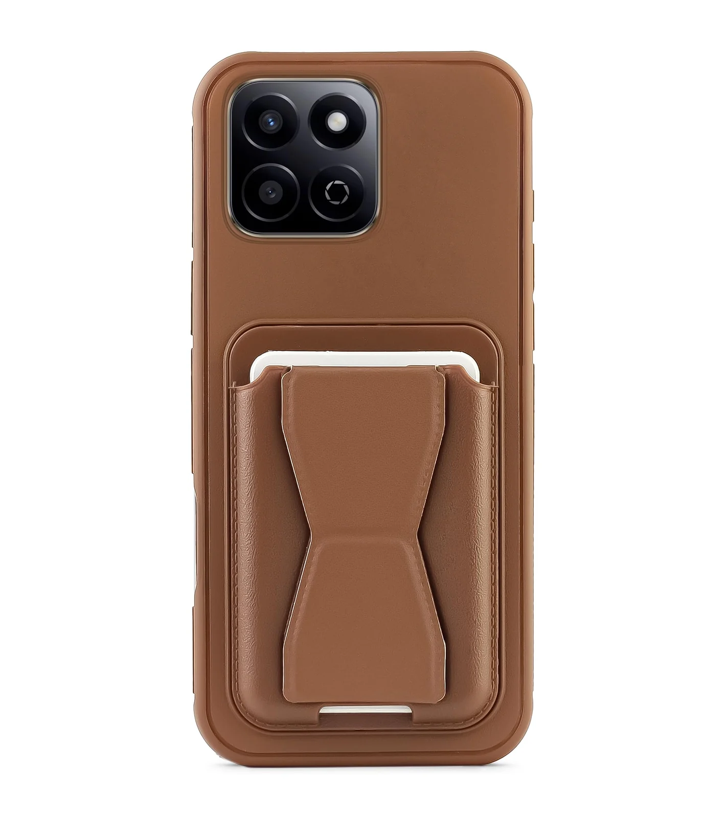 DL3 Mobilak Leather Wallet Case Compatible with Honor X7C, Leather Back Cover With TPU Frame, Shockproof Protective Phone Case with Card Holder Stand