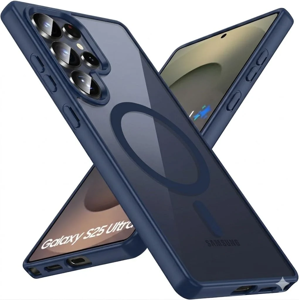 DL3 Mobilak Clear TPU Case for Samsung Galaxy S26 Ultra 5G, Compatible with MagSafe accessories, Supports wireless charging, Built-in magnetic car-mount support - Blue