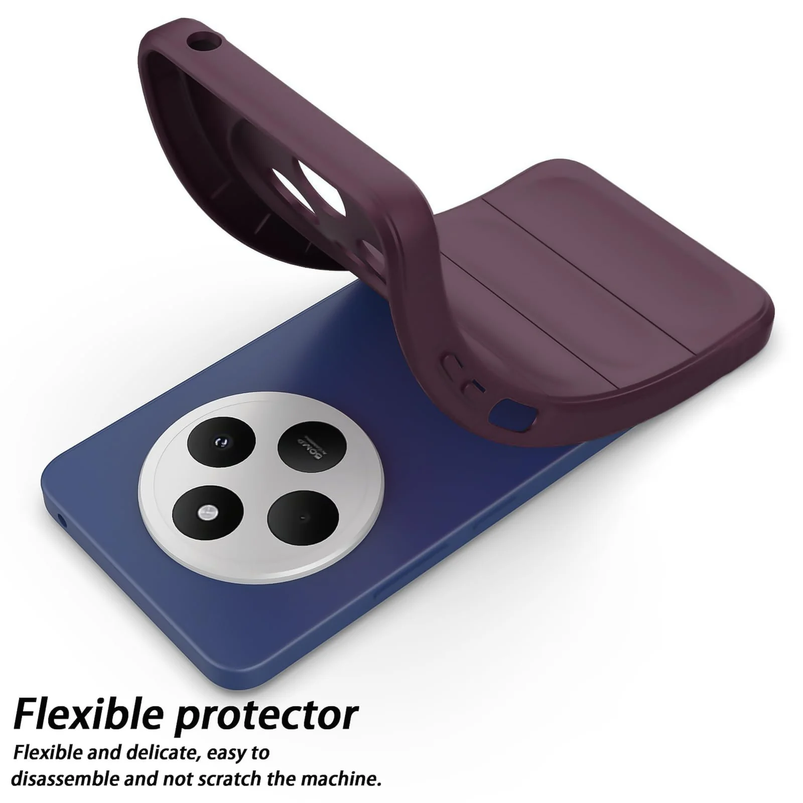 DL3 Mobilak Rugged Protective Case for Xiaomi Redmi 14C 4G / Poco C75, Camera protection, Shock-absorbing protection, Non-slip grip - Wine Red