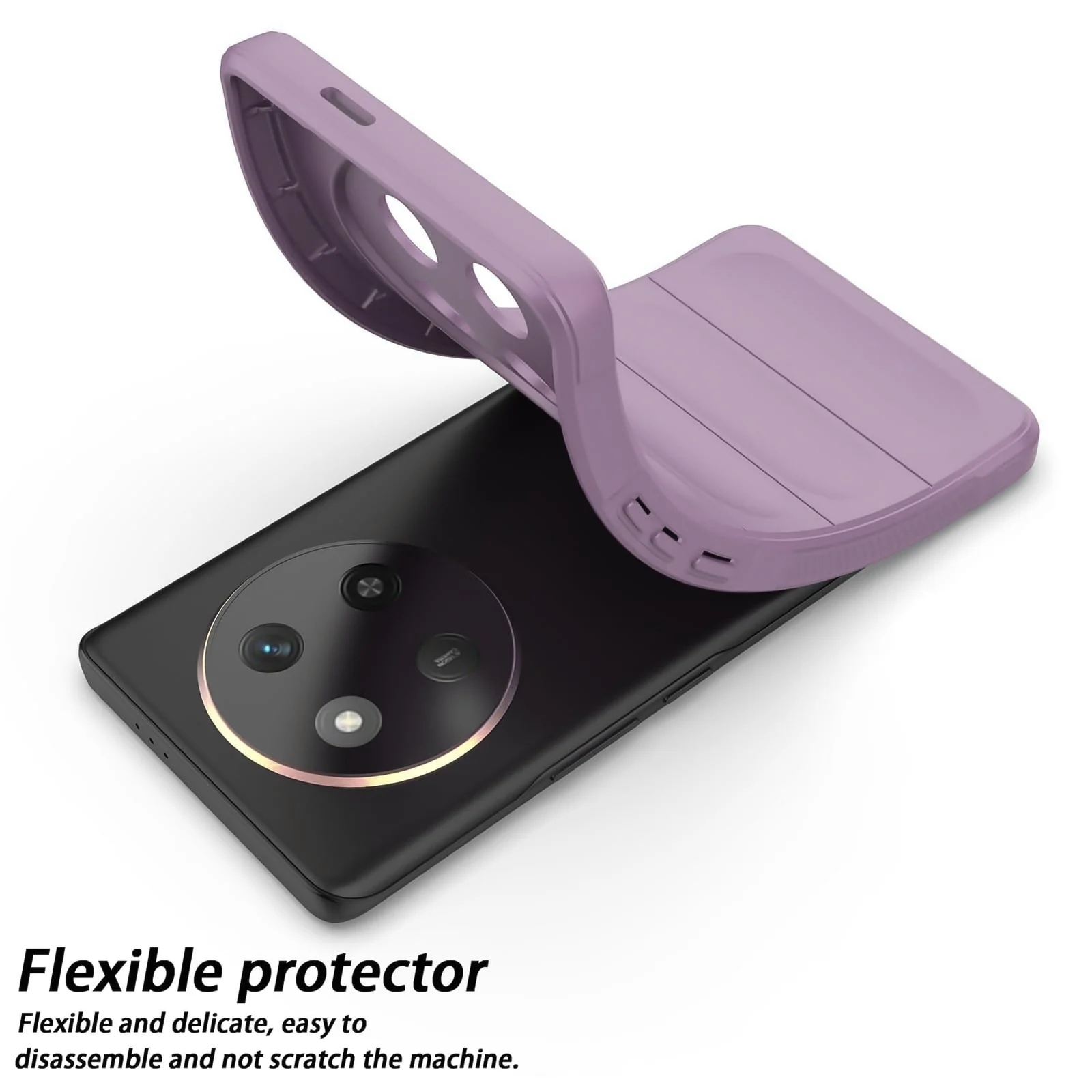 DL3 Mobilak Flexible Silicone and TPU Protective Case with Camera Protection for Honor X9C - Purple