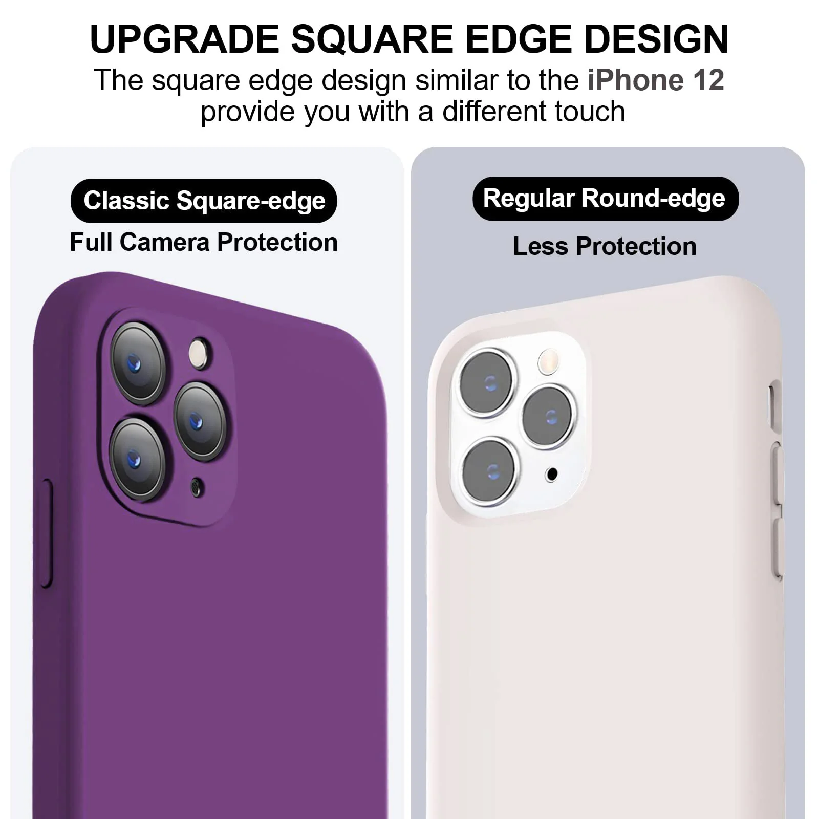 DL3 Mobilak Liquid Silicone Protective Case with Soft Microfiber Lining with Full Camera Protection for iPhone 11 Pro (5.8 Inch) - Violet