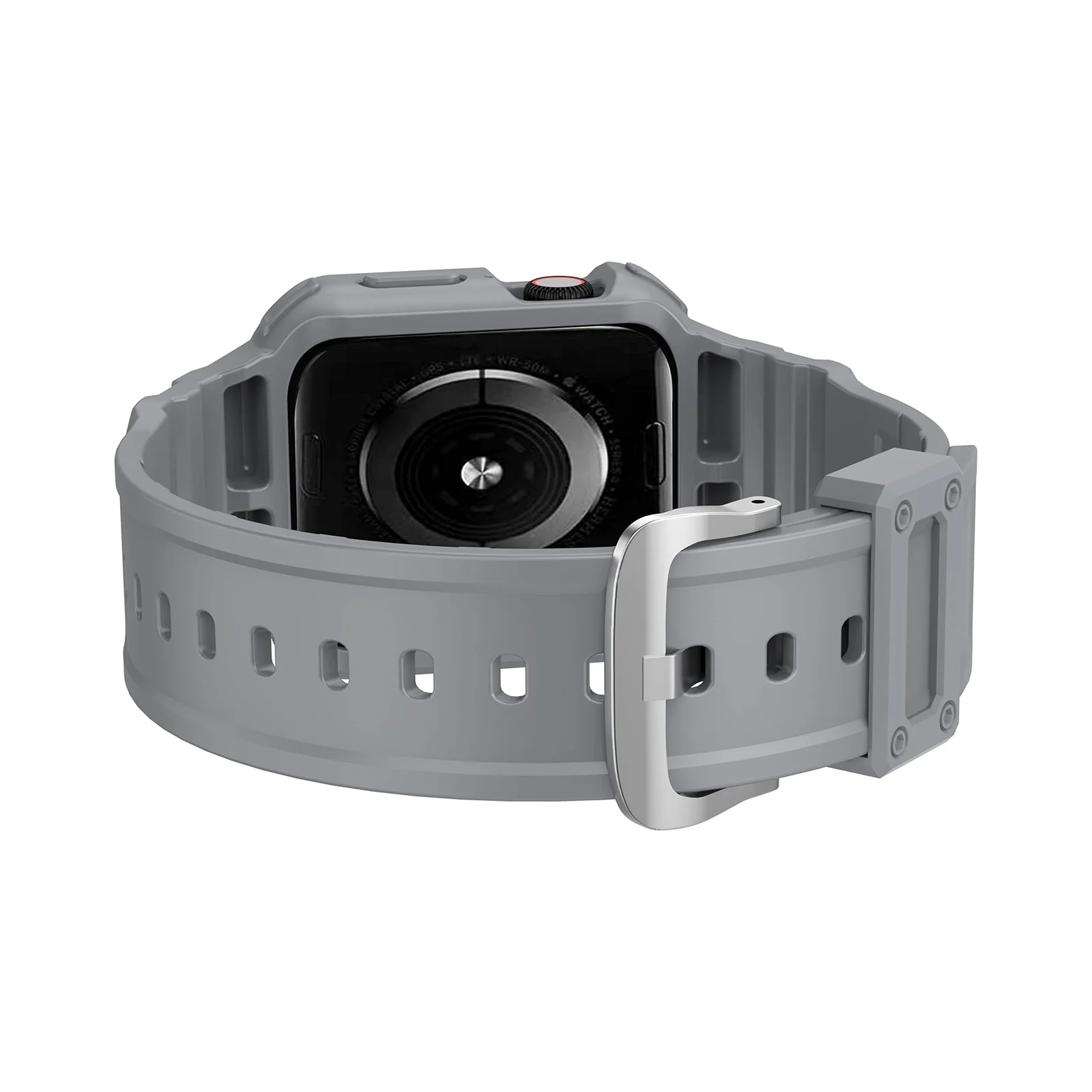 DL3 Mobilak Compatible With Apple Watch Band Ultra 2/1 49mm with Bumper Case, Rugged Men Bands for iWatch Ultra 2 / Ultra 49 mm, Sport Military Protector Drop-proof Shockproof - Gray