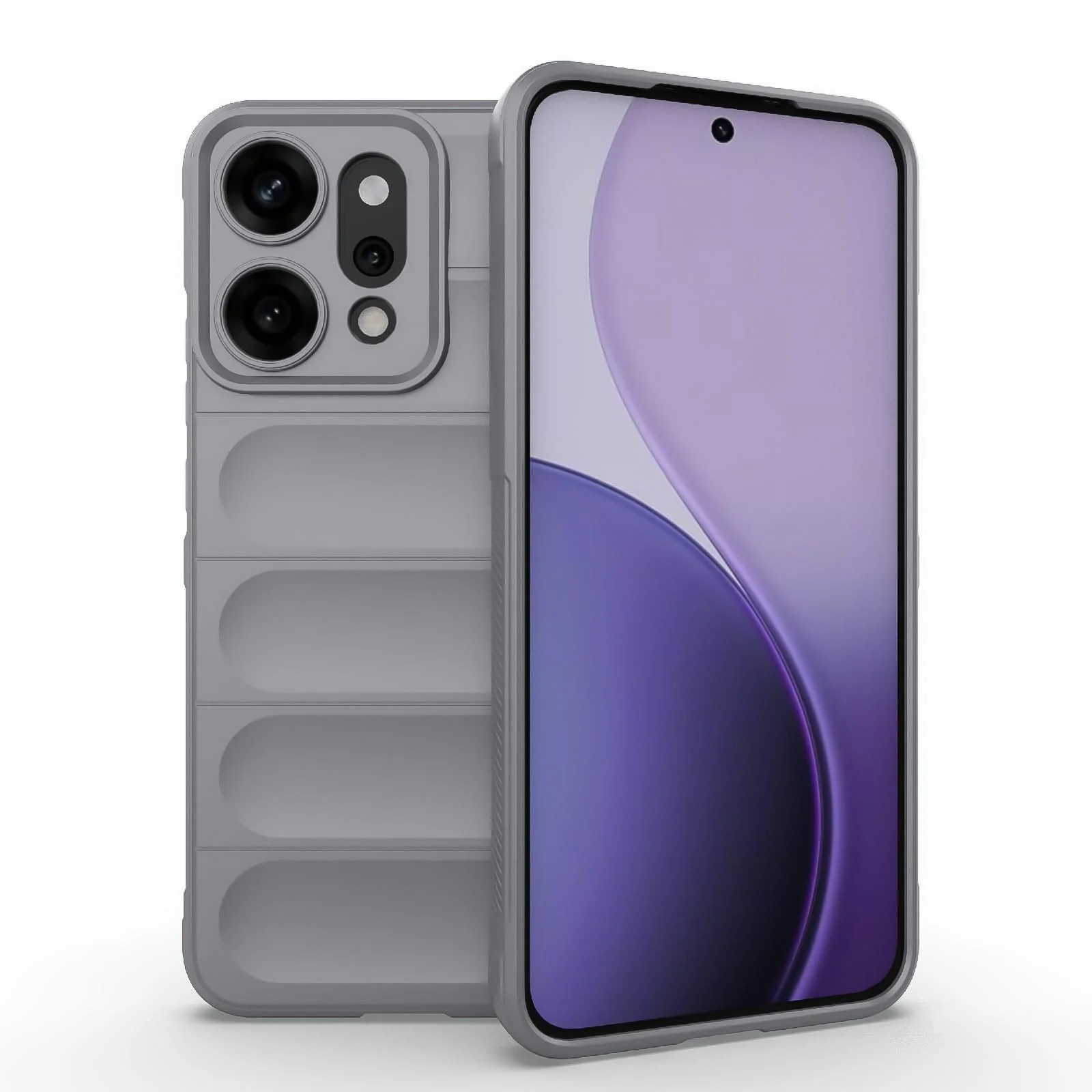DL3 Mobilak Rugged Protective Case for OPPO Reno 14 5G (OPPO Reno14), Camera protection, Shock-absorbing protection, Non-slip grip - Gray