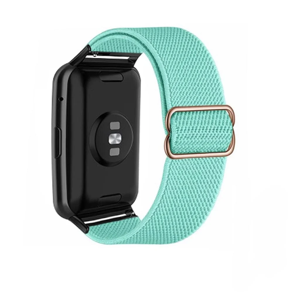 DL3 Mobilak Strap Compatible with Huawei Watch Fit Bracelets, Nylon Replacement Strap Sport PU Protective Case + Watch Strap For Huawei Watch Fit With Cover Metal (Mint Green), unisex-adult - Black