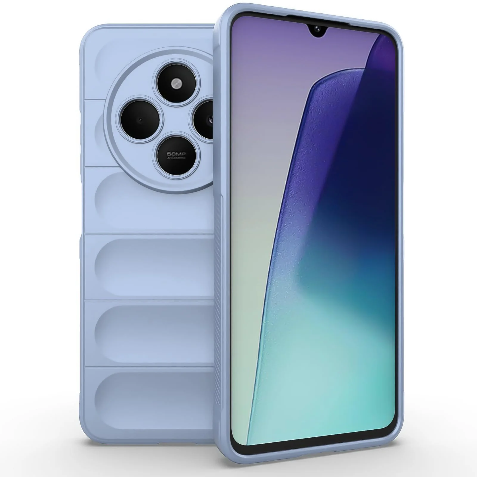 DL3 Mobilak Soft Silicone Protective Case for Xiaomi Redmi 14C 4G / Poco C75 with Camera Protection - Baby Blue