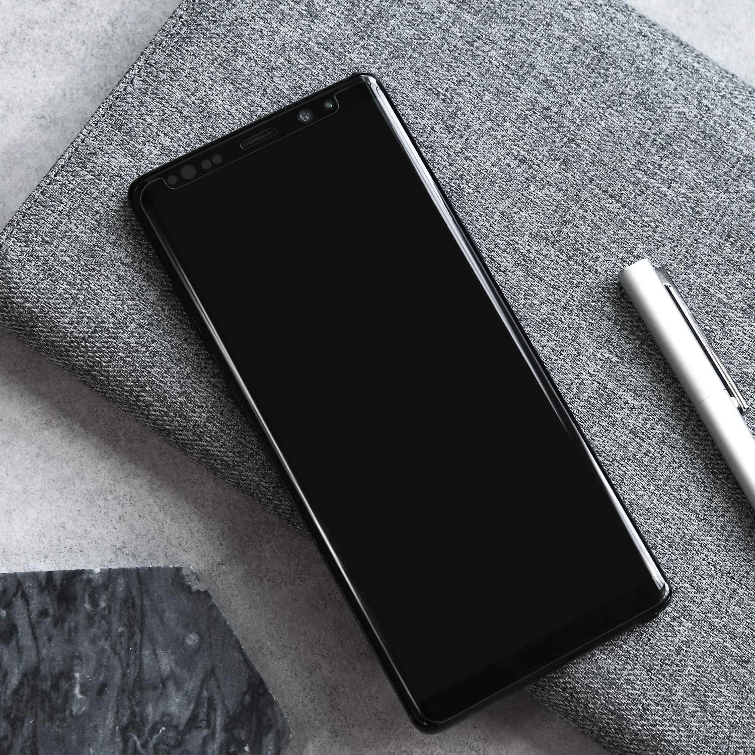 DL3 Mobilak Samsung Galaxy Note 9 Privacy Screen Protector, Anti-Spy 9H Hardness Tempered Glass Film [Case Friendly] [Bubble Free] - Black