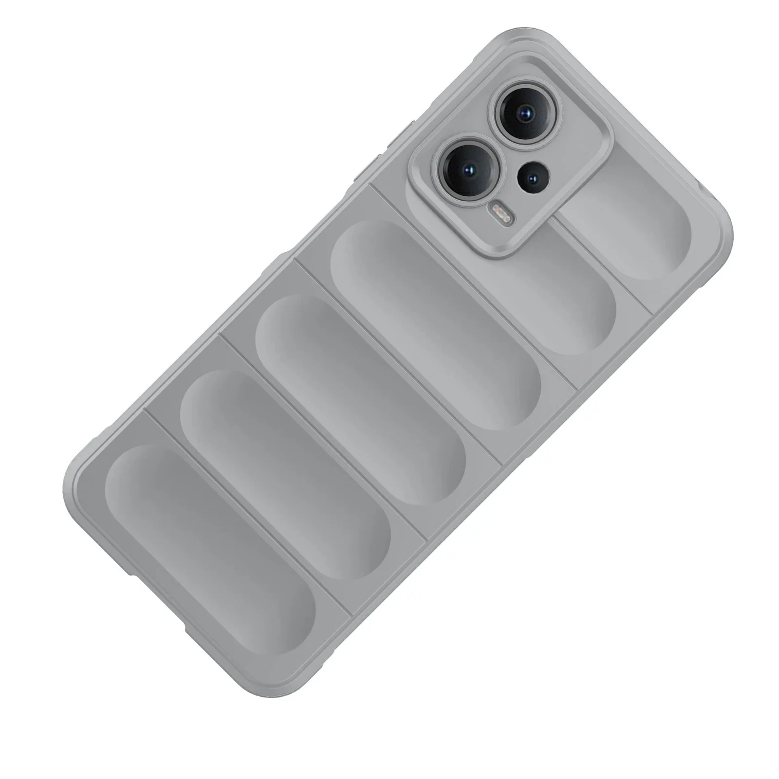 DL3 Mobilak Soft Silicone Protective Case for Xiaomi Redmi Note 12 5G / Poco X5 5G with Camera Protection and Shockproof Design - Gray