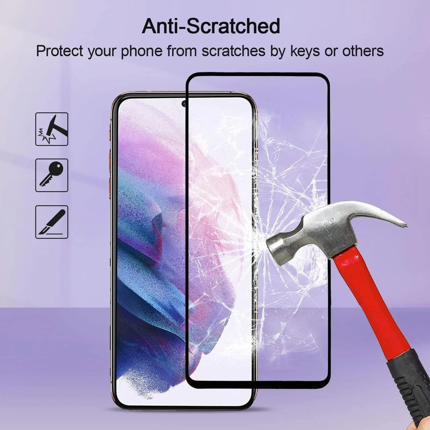 DL3 Mobilak 5D Full Glass Screen Protector For Samsung Galaxy S23 FE Frame Protector - Black