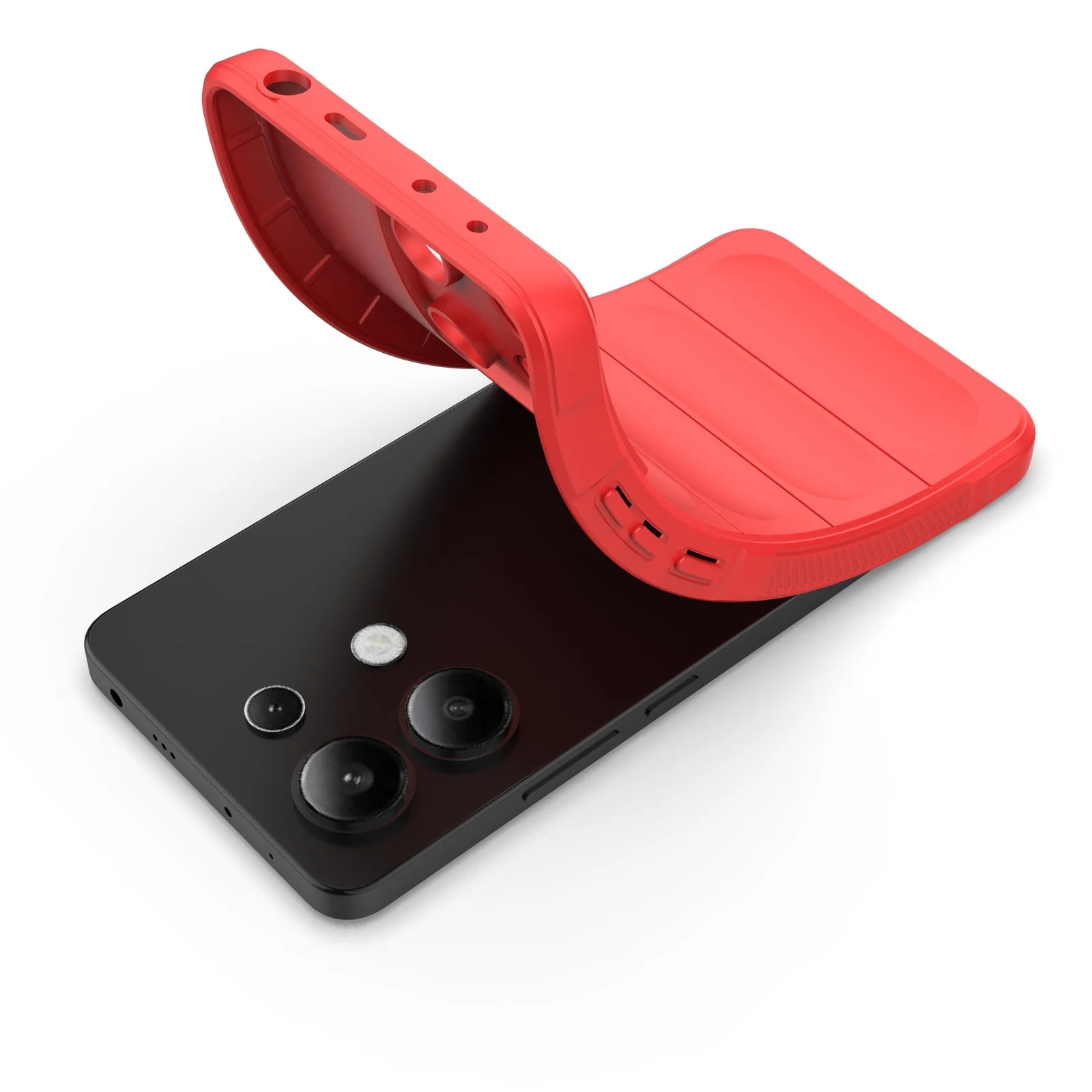 DL3 Mobilak Rugged Protective Case for Xiaomi Redmi Note 13 4G, Camera protection, Shock-absorbing protection, Non-slip grip - Red