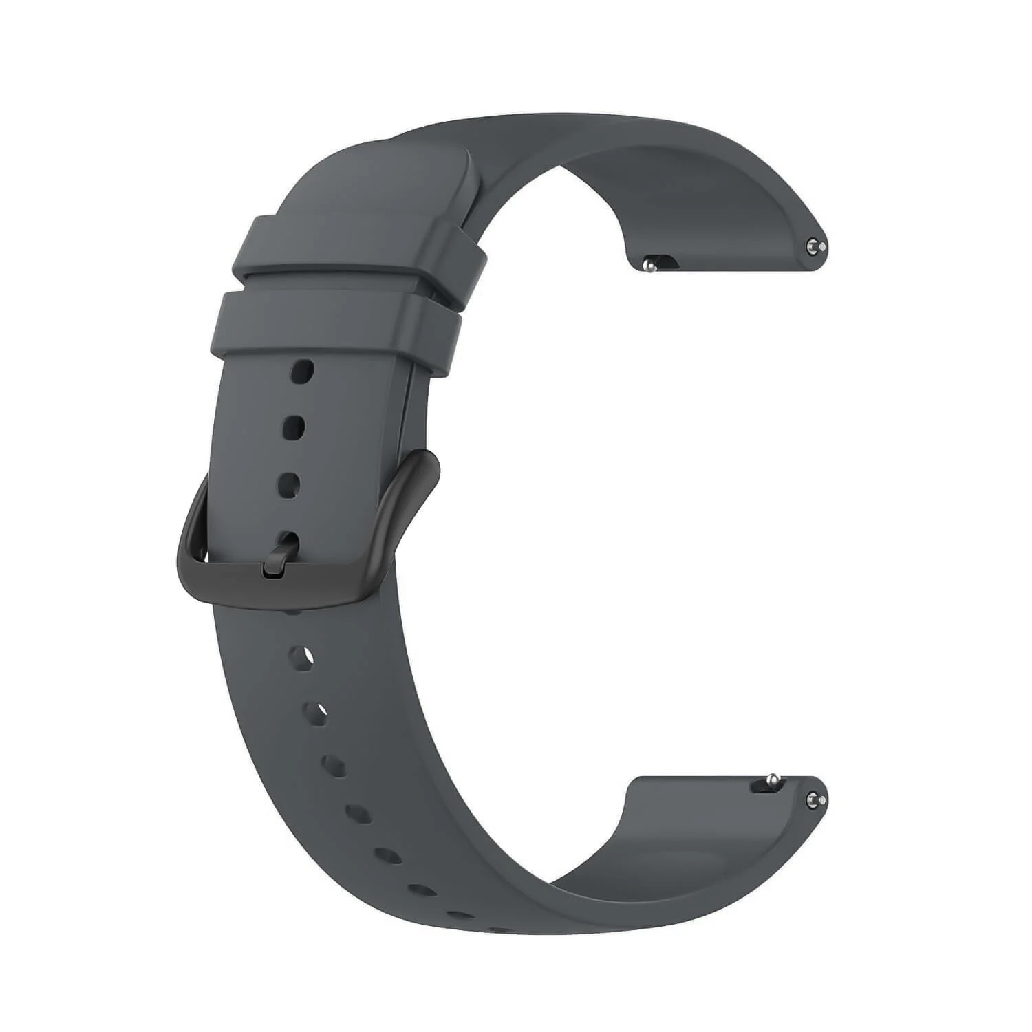 DL3 Mobilak Silicone Buckle Band 22MM Strap For Xiaomi Redmi Watch 5 Active/5 Lite/Samsung Galaxy Watch 3 45mm/Watch 46mm/Gear S3/Huawei watch GT5 GT4 GT3 GT2 GT 46MM/GT2E/GT3 Pro GT 5 Pro - Space Gray