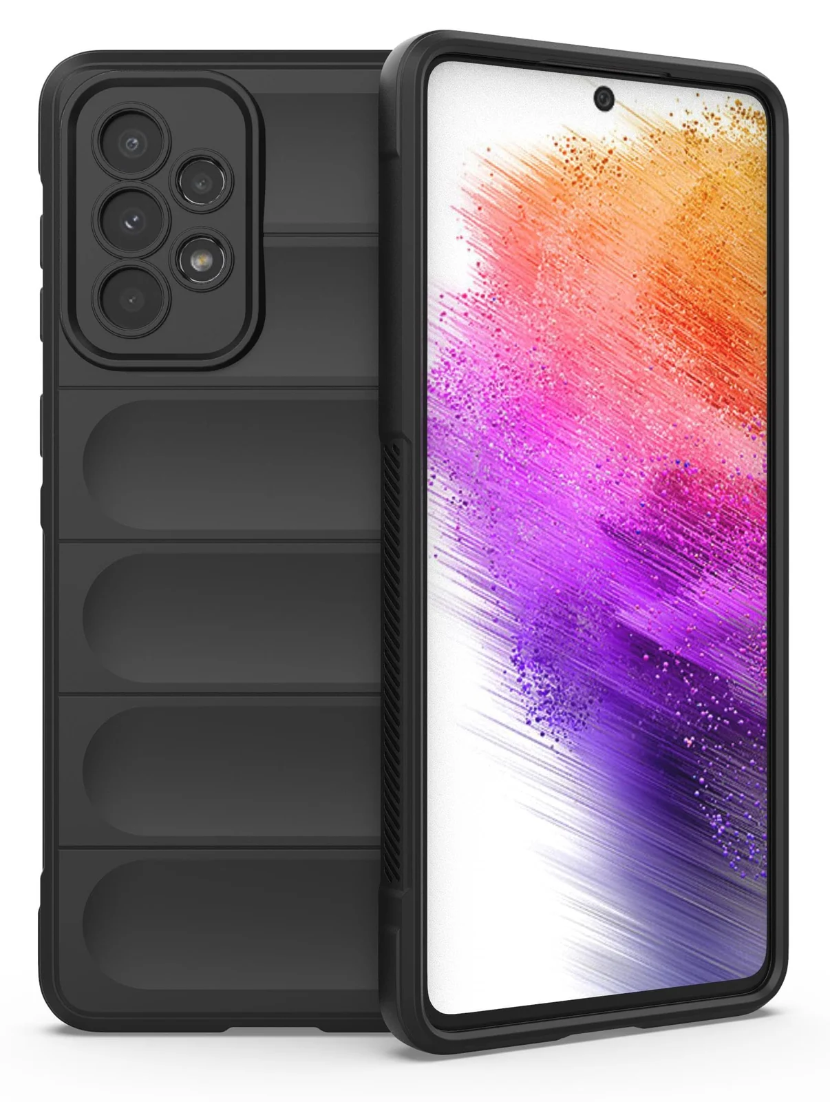 DL3 Mobilak Flexible Silicone and TPU Protective Case with Camera Protection for Samsung Galaxy A23 - Black