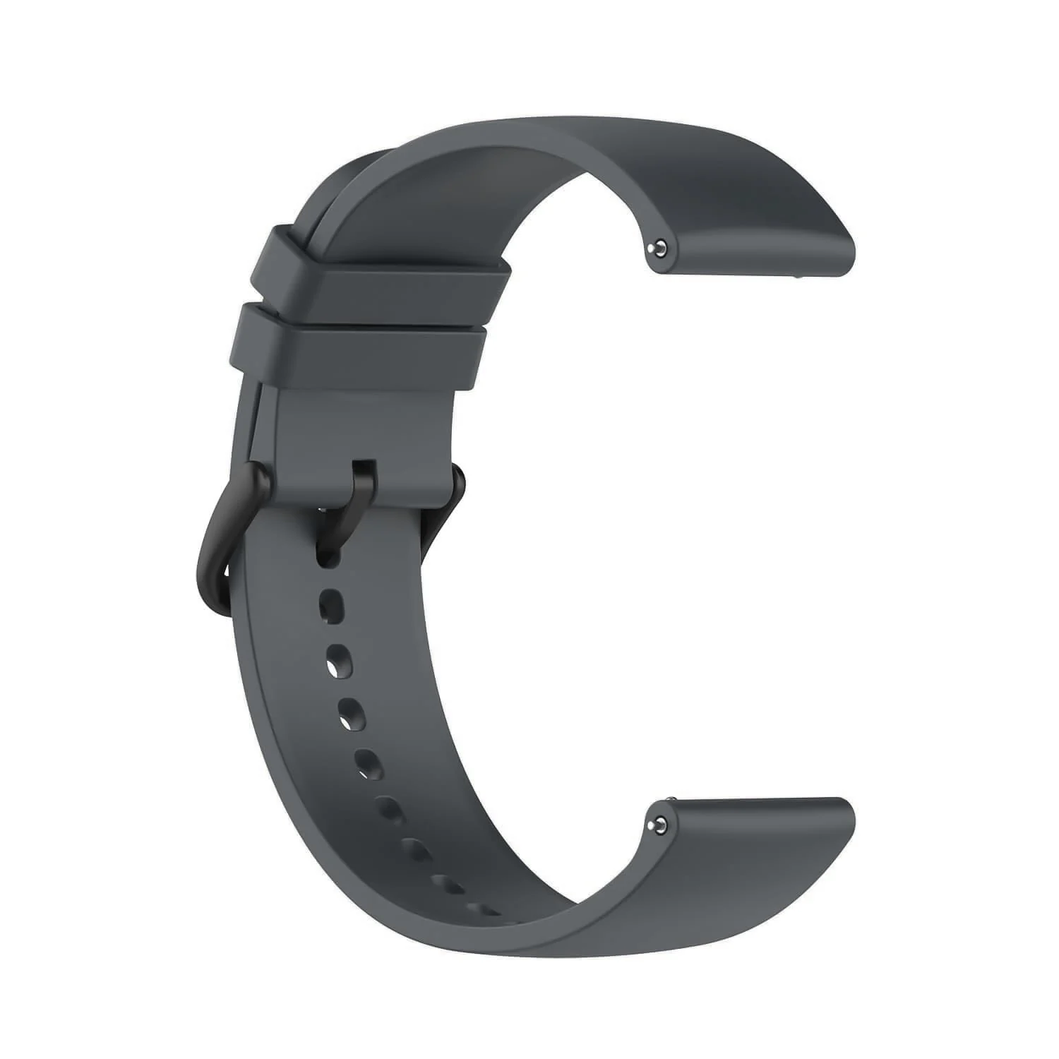 DL3 Mobilak Silicone Buckle Band 22MM Strap For Xiaomi Redmi Watch 5 Active/5 Lite/Samsung Galaxy Watch 3 45mm/Watch 46mm/Gear S3/Huawei watch GT5 GT4 GT3 GT2 GT 46MM/GT2E/GT3 Pro GT 5 Pro - Space Gray
