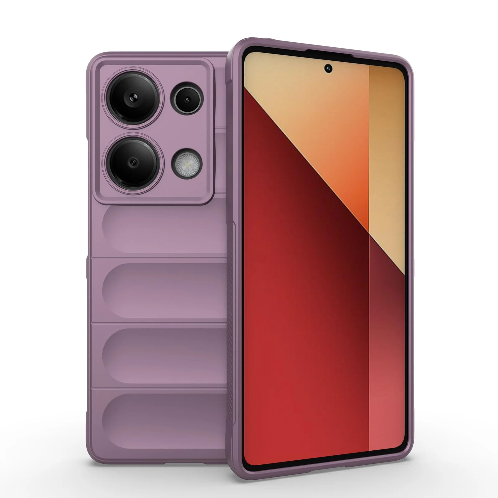 DL3 Mobilak Soft Silicone Protective Case for Xiaomi Redmi Note 13 Pro 4G / Poco M6 Pro 4G with Camera Protection and Shockproof Design - Purple