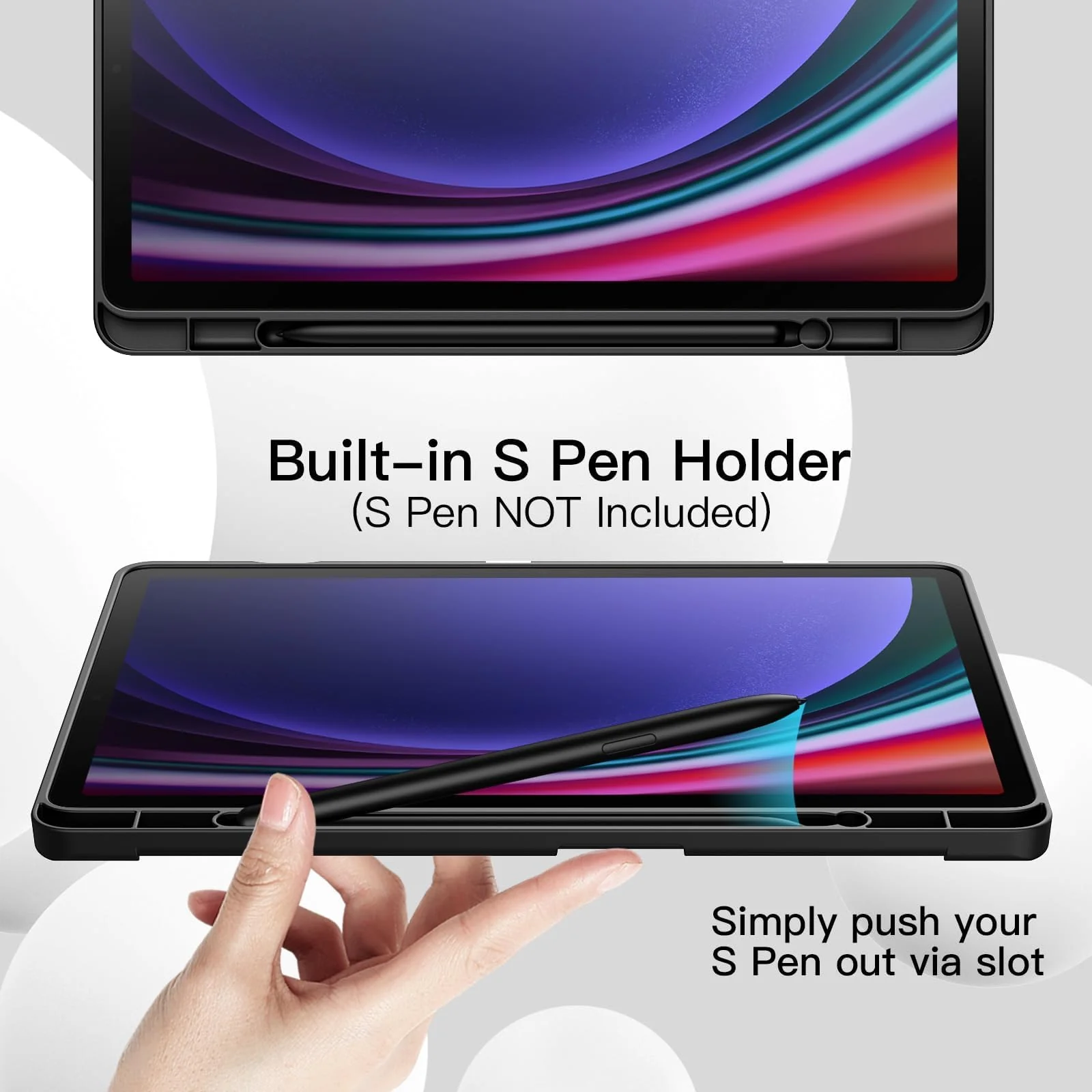 DL3 Mobilak Honor Pad X8a Case 11 inch 2024 Tablet Cover Case with Pencil Holder, Soft TPU Back Trifold Stand Protective Smart Cover Flip, Auto Wake&Sleep - Black
