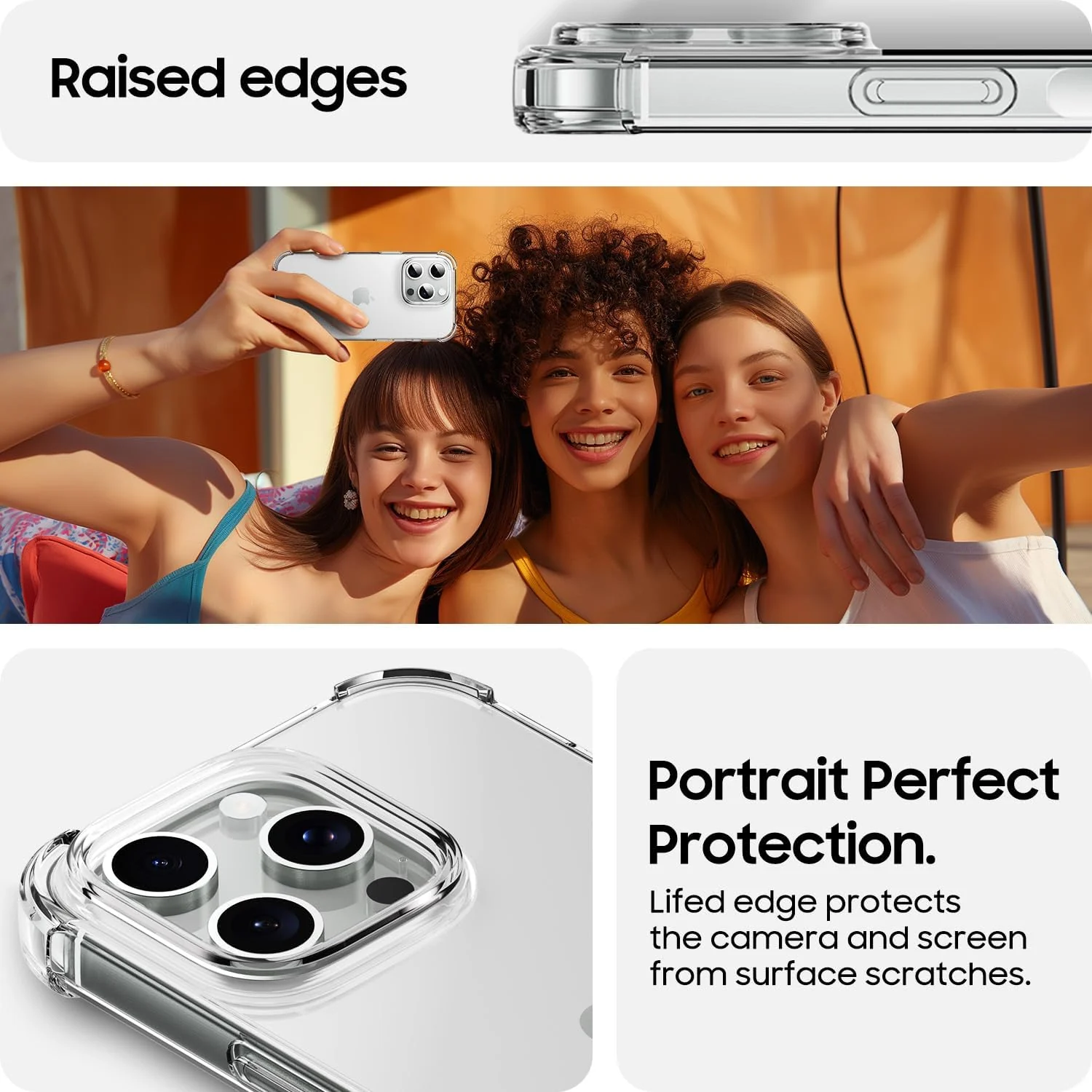 DL3 Mobilak Clear TPU Protective Case for iPhone with Camera Protection and Shockproof Design - Clear
