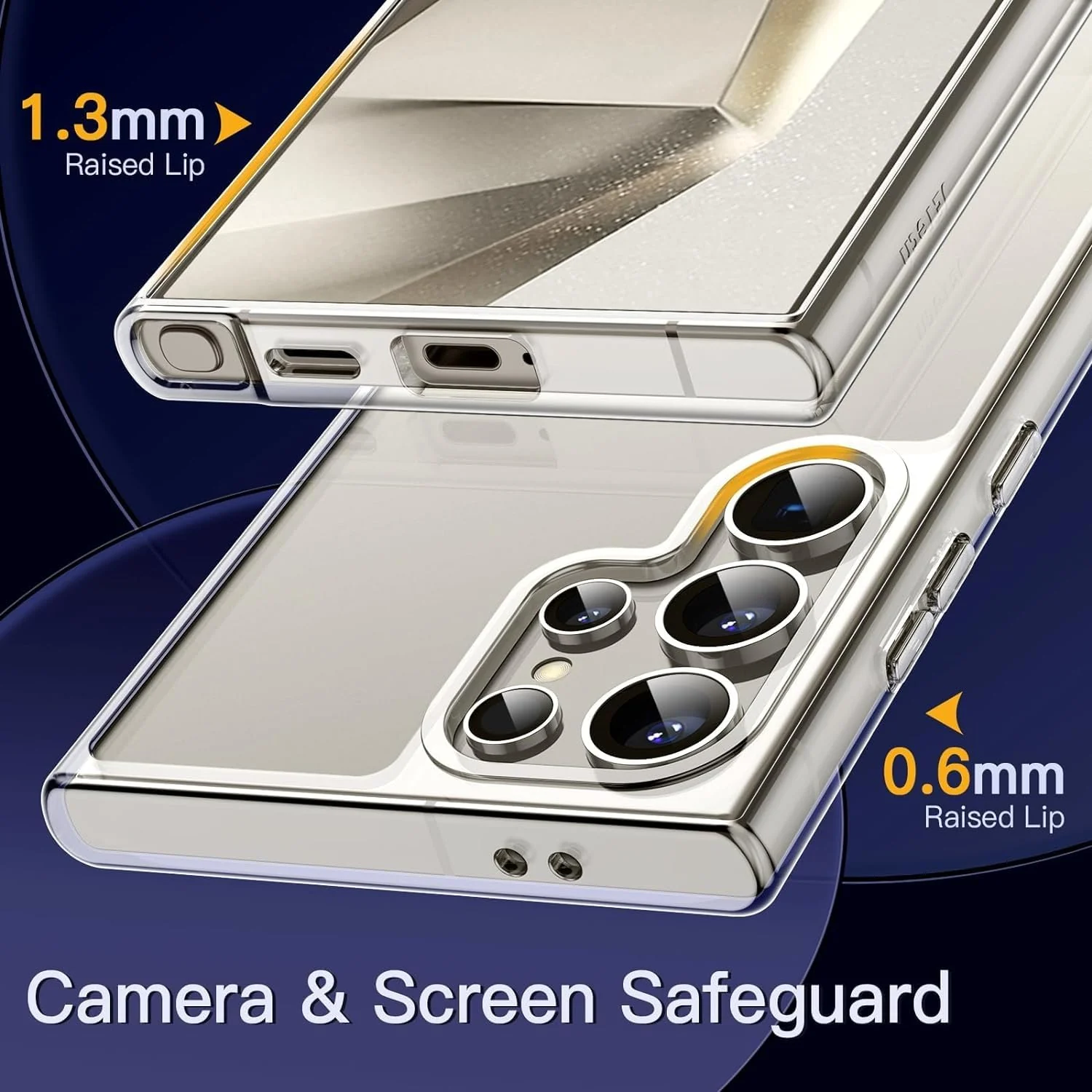 DL3 Mobilak Case Compatible with Samsung Galaxy S24 Ultra Case Crystal Soft TPU Gel Case Flexible Silicone Anti-Scratch TPU Cover - Clear