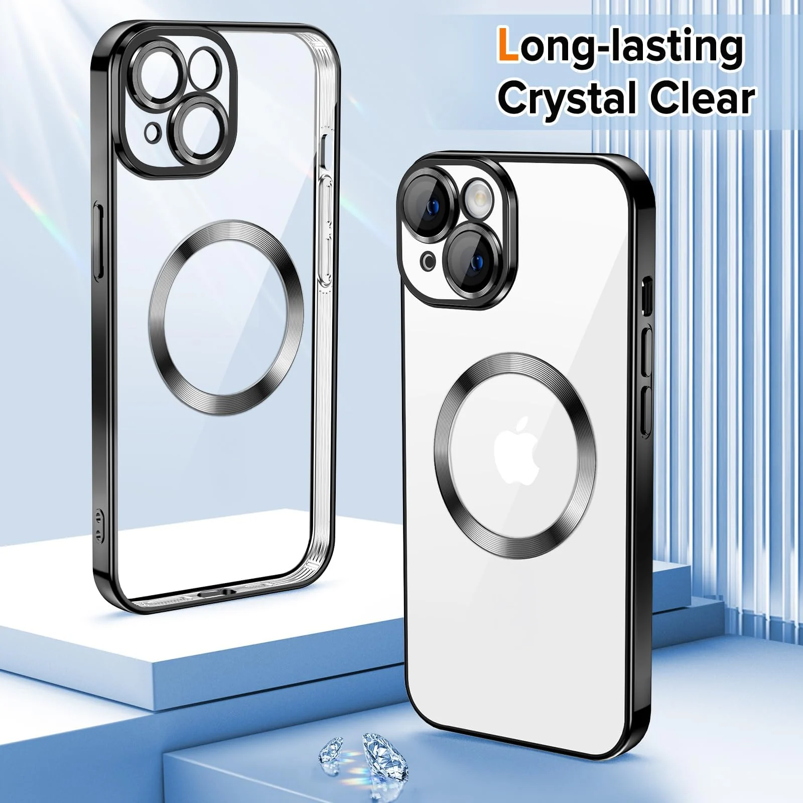 DL3 MOBILAK MagSafe Phone Case with Camera Lens Protector for Apple iPhone 14, Black