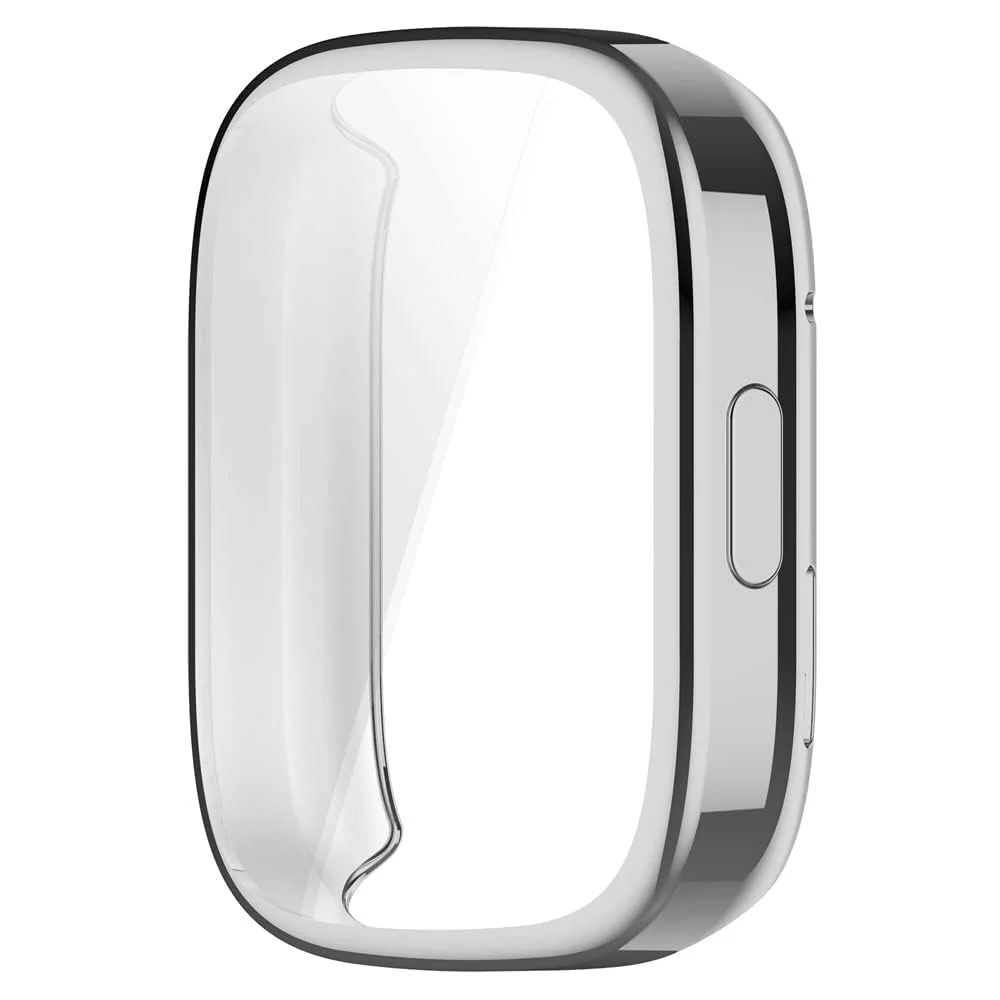 DL3 Mobilak Case Compatible with Xiaomi Redmi Watch 3 (Not Fit Watch 3 Active) Protective Case, Flexible TPU Full Protection Screen Protector Cover Scratch-Resistant Screen Protector Case - Silver