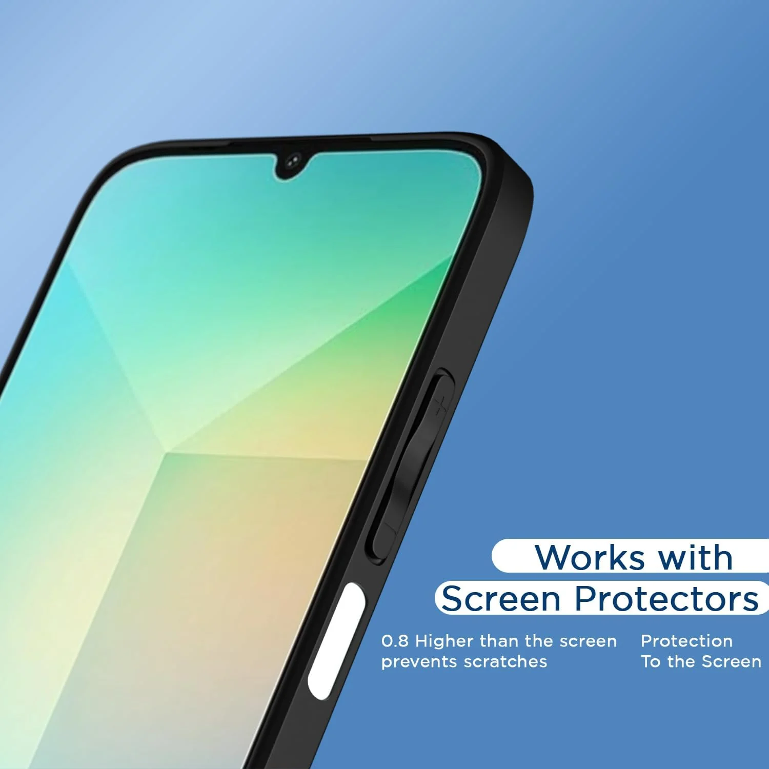 DL3 Mobilak Clear PC and TPU Protective Case for Samsung Galaxy A06 with Camera Protection and Military-Grade Protection - Black