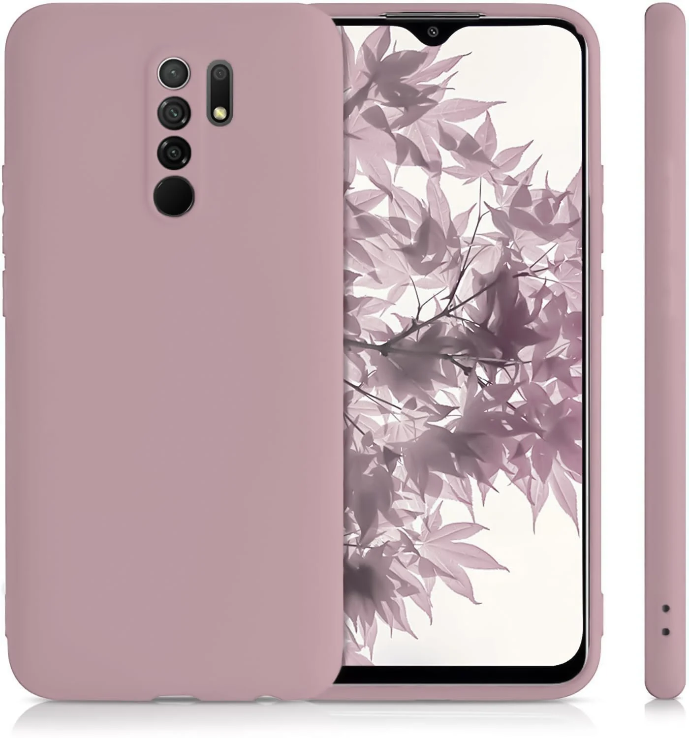 DL3 Mobilak Liquid Silicone Case for Xiaomi Redmi Note 8 Pro, Not compatible with MagSafe, Supports wireless charging, Camera protection - Cashmere