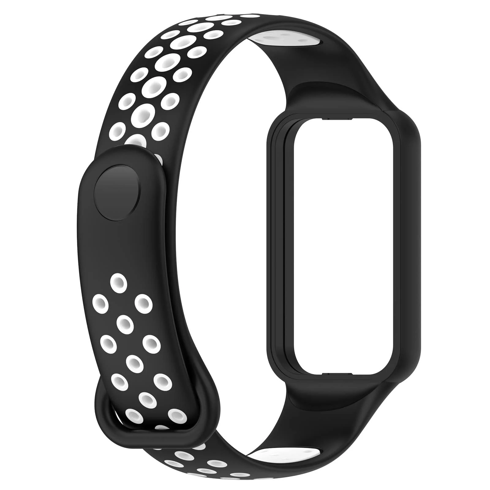 DL3 Mobilak Smart Watch Strap for Xiaomi Redmi Band 2, Sport Silicone Watch Band Wrist Strap, Replacement Bracelet Wristband Wrist Strap for Xiaomi Redmi Smart Band2 Accessories - Black White