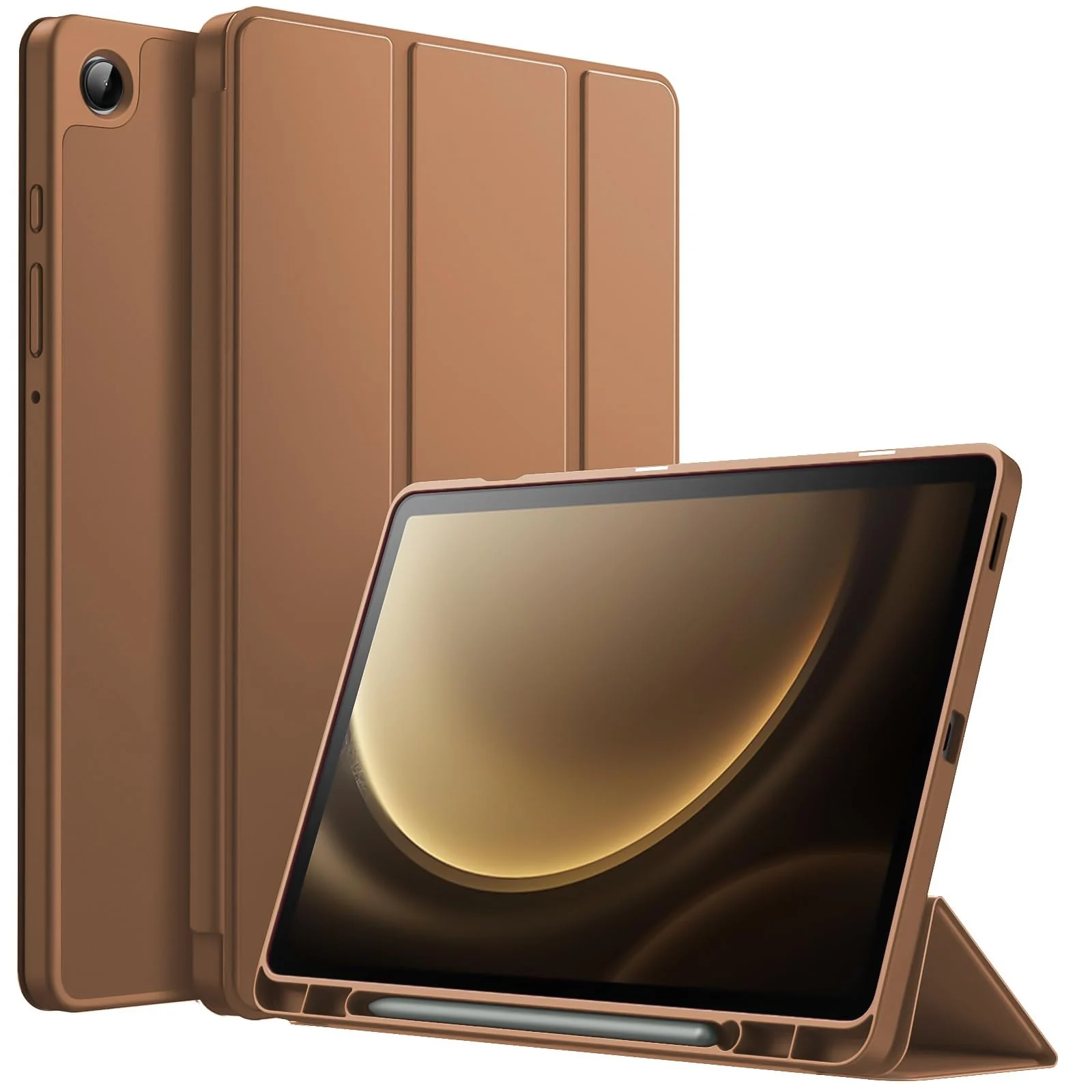 DL3 Mobilak Samsung Galaxy Tab A9 Cover Case 8.7 inch Tablet Cover [SM-X110/X115/X117] Case with Pen Holder, Soft TPU Back Trifold Stand Protective Smart Cover Flip, Auto Wake&Sleep - Havan