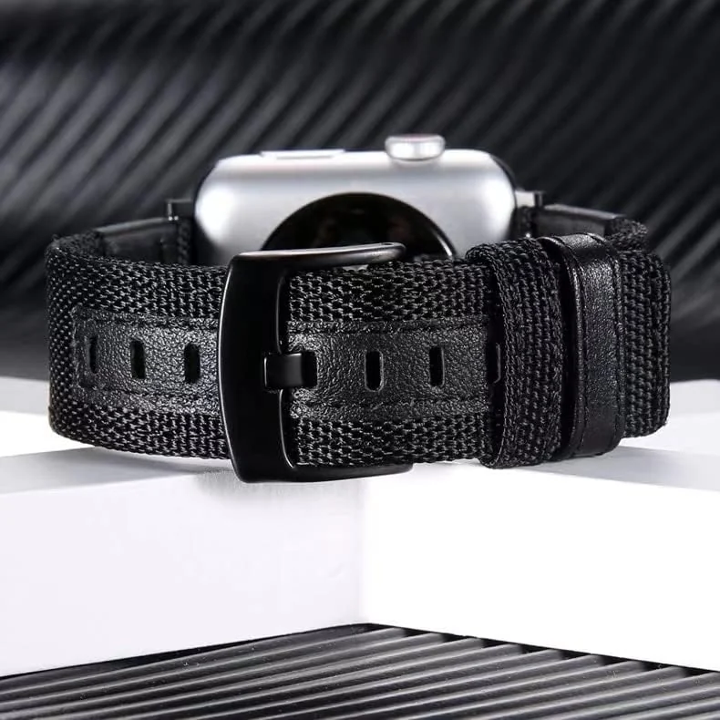 DL3 Mobilak Nylon Solo Loop Stretchy Straps For Apple Watch Band 49mm 45mm 44mm 42mm 41mm 40mm 38mm, Elastic Wristbands for iwatch Series 8 Ultra 7 6 5 4 3 2 1 Se (A. , 38MM/40MM/41MM) - A.Black