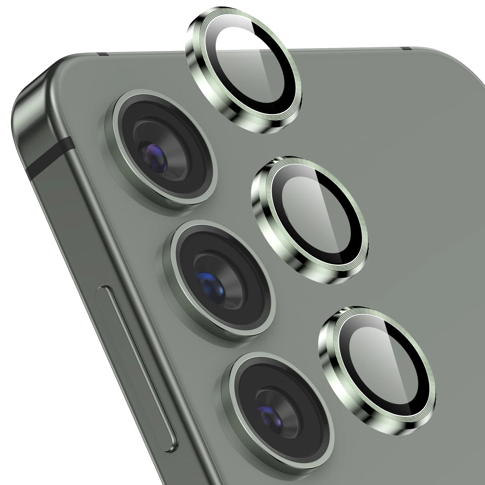 DL3 Mobilak Camera Lens Protector for Samsung Galaxy S24+ Plus Accessories, 9H Tempered Glass Metal Individual Ring Camera Cover Screen Protector for S24 Plus, Case Friendly, Anti Scratch