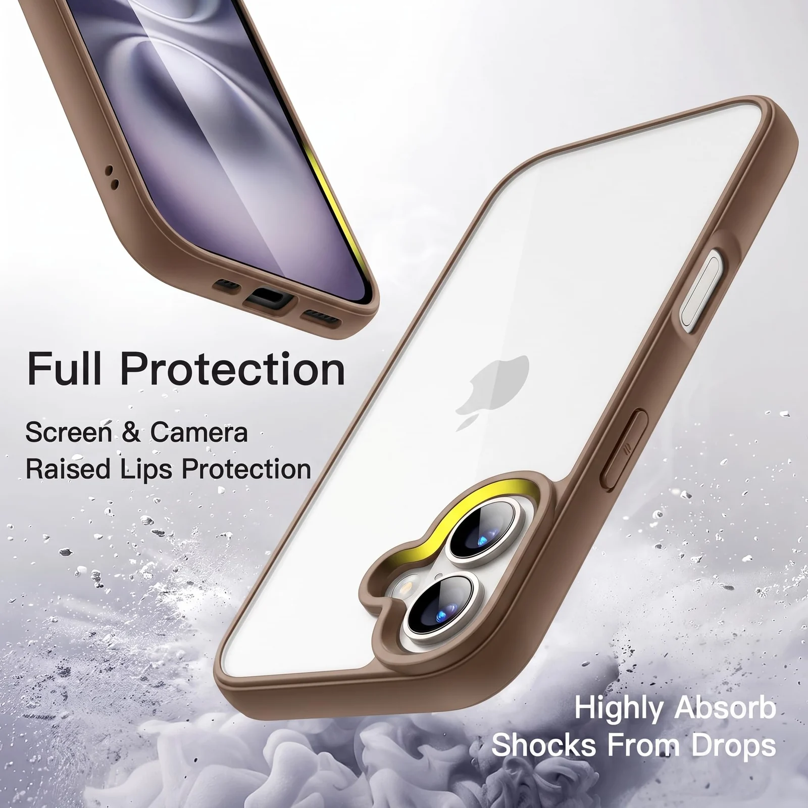 DL3 Mobilak Clear Protective Case for iPhone 16 - Desert Brown