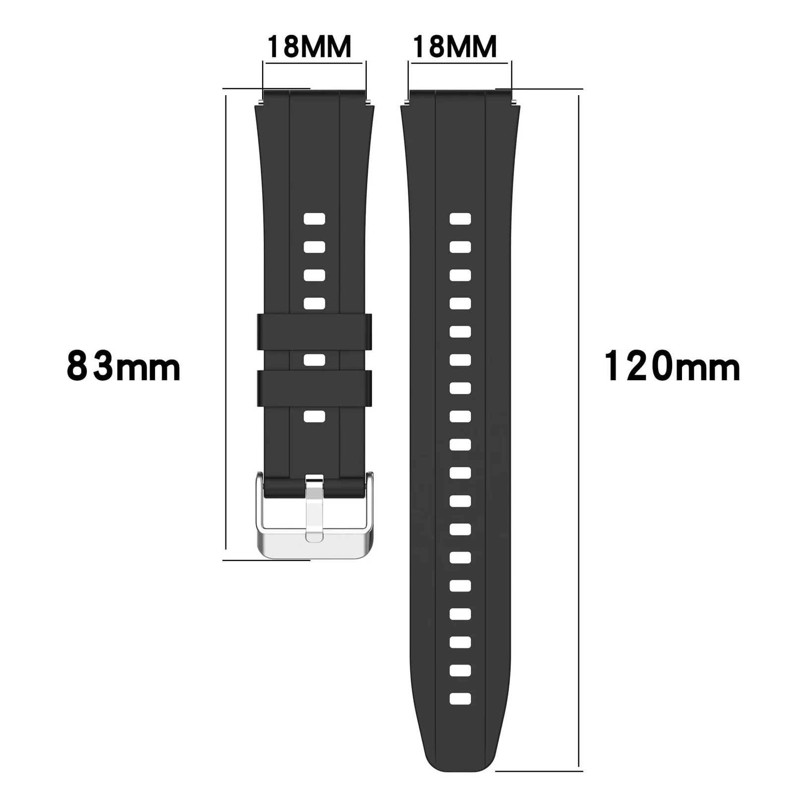 DL3 Mobilak Strap Compatible with Huawei Watch GT5 Pro 42mm / GT5 41mm / GT4 41mm / Garmin Venu 3S / Forerunner 265S / Fossil Women's Gen 6, 18mm Soft Silicone Replacement Bands - Green