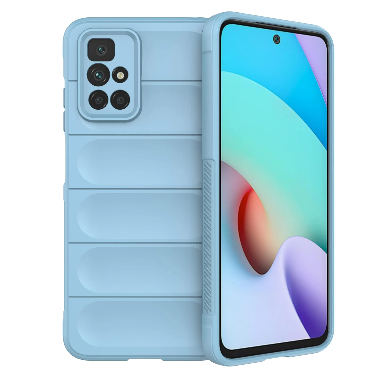 DL3 Mobilak Flexible Silicone and TPU Protective Case with Camera Protection for Xiaomi Redmi 10 4G / Redmi 10 2022 - Baby Blue