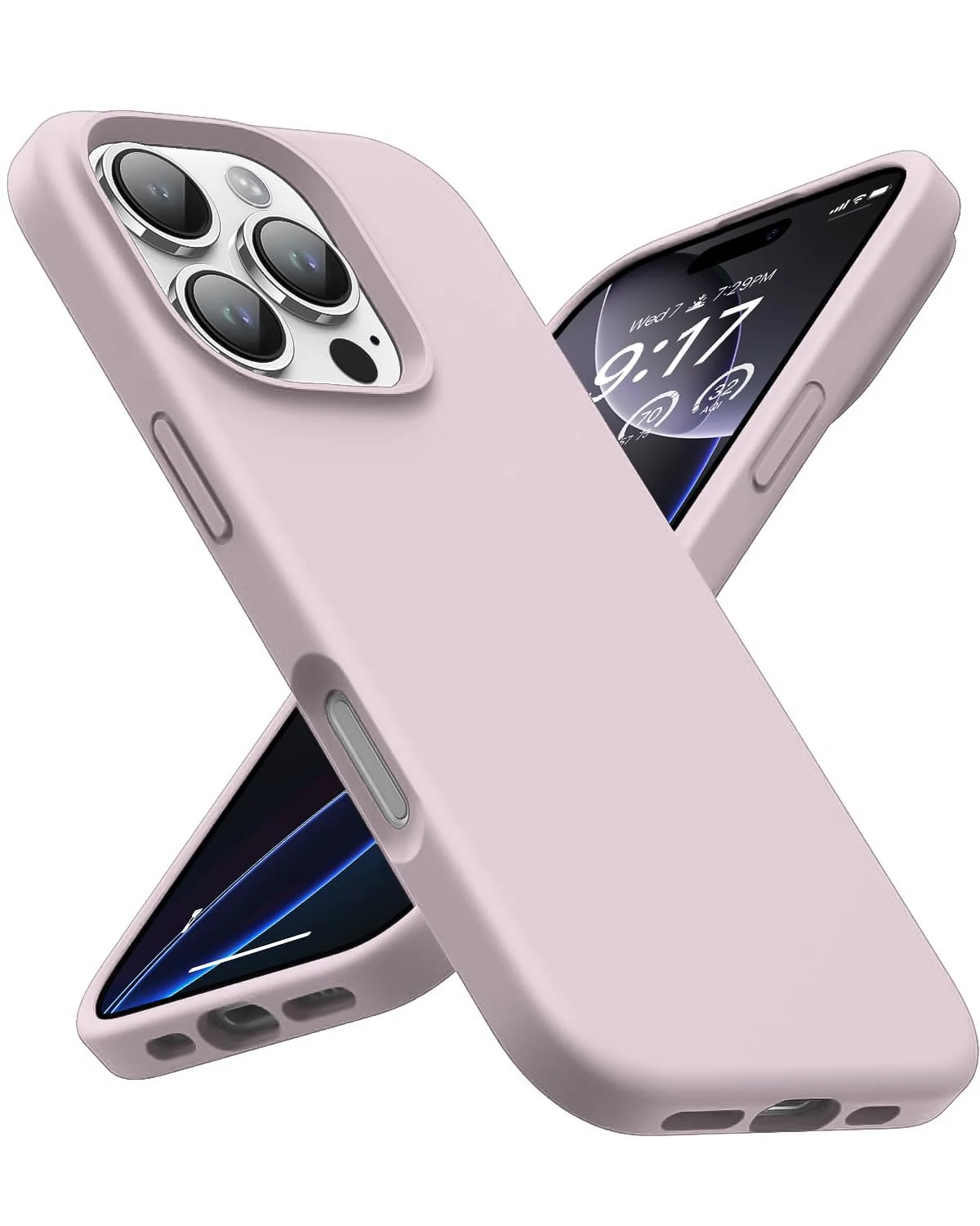 DL3 Mobilak Compatible with iPhone 16 Pro Max 6.9-inch Case, Premium Liquid Silicone Case, Full Body Protective Cover, Shockproof, Slim Phone Case, Anti-Scratch Soft Microfiber Lining - Pink Sand