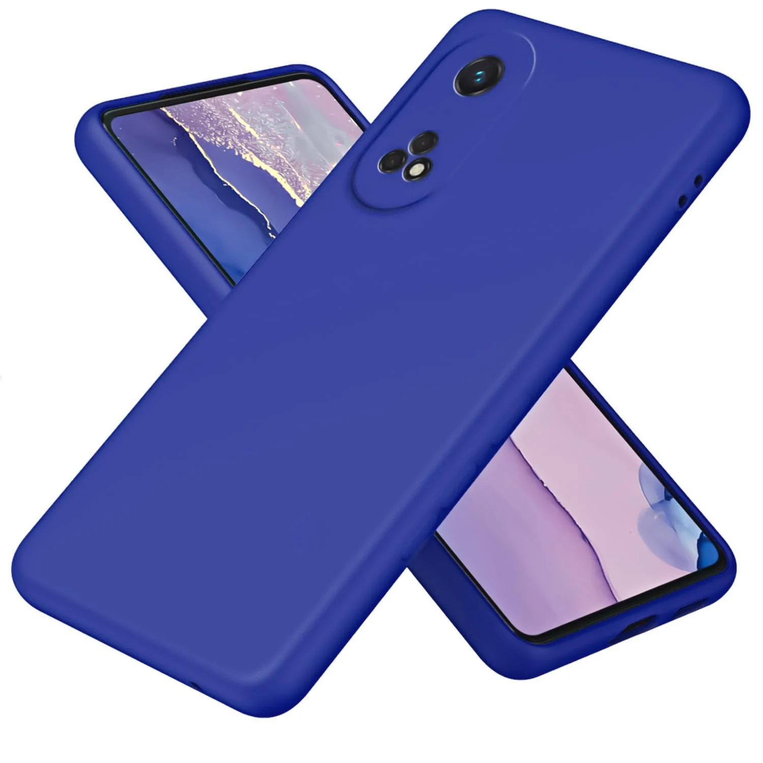 DL3 Mobilak Silicone Protective Case for OPPO Reno 8T 4G (Not 5G), Shock-absorbing protection, Scratch-resistant surface, Soft microfiber lining - Pepsi