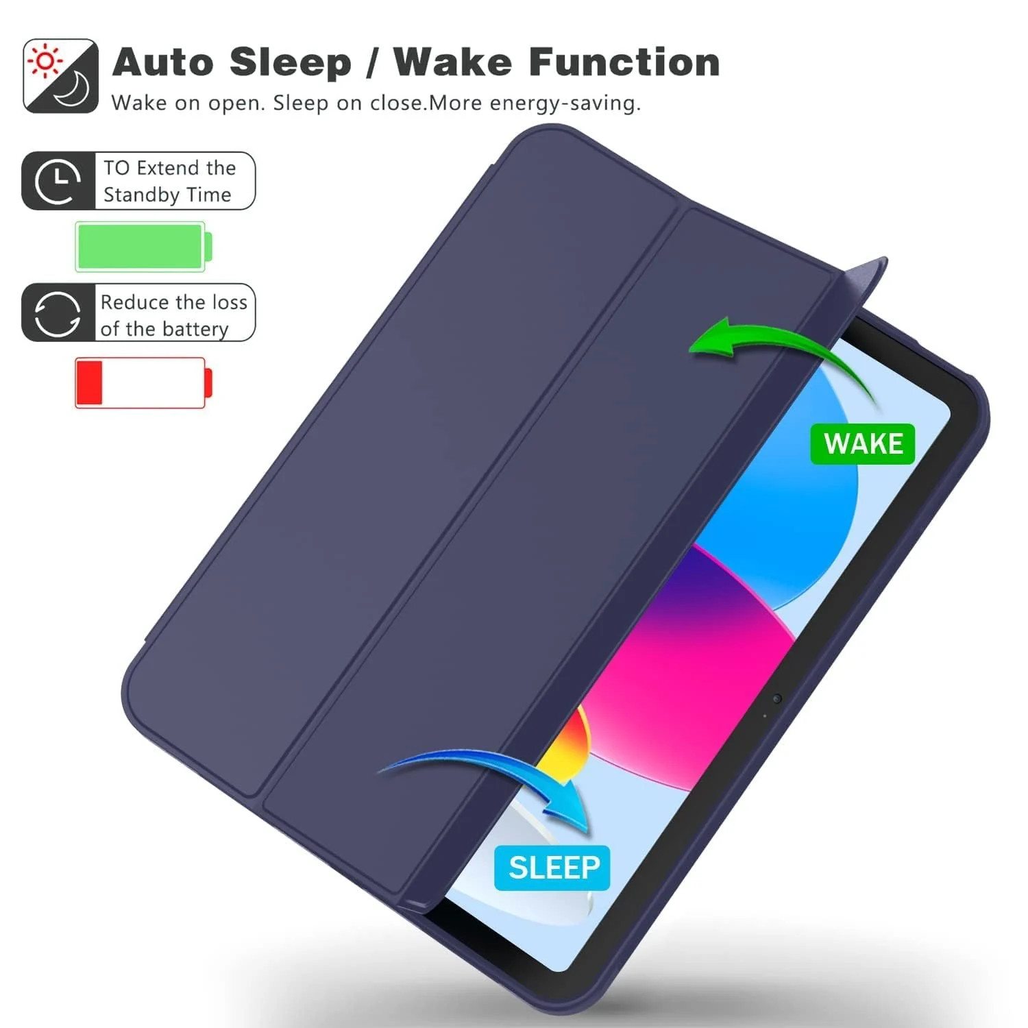 DL3 Mobilak Smart Case For Huawei MatePad 11.5s 2024 11.5 inch (Not matePad 11.5) Cover with Pencil Holder, Soft TPU Smart Stand Back Cover Auto Wake/Sleep - Blue