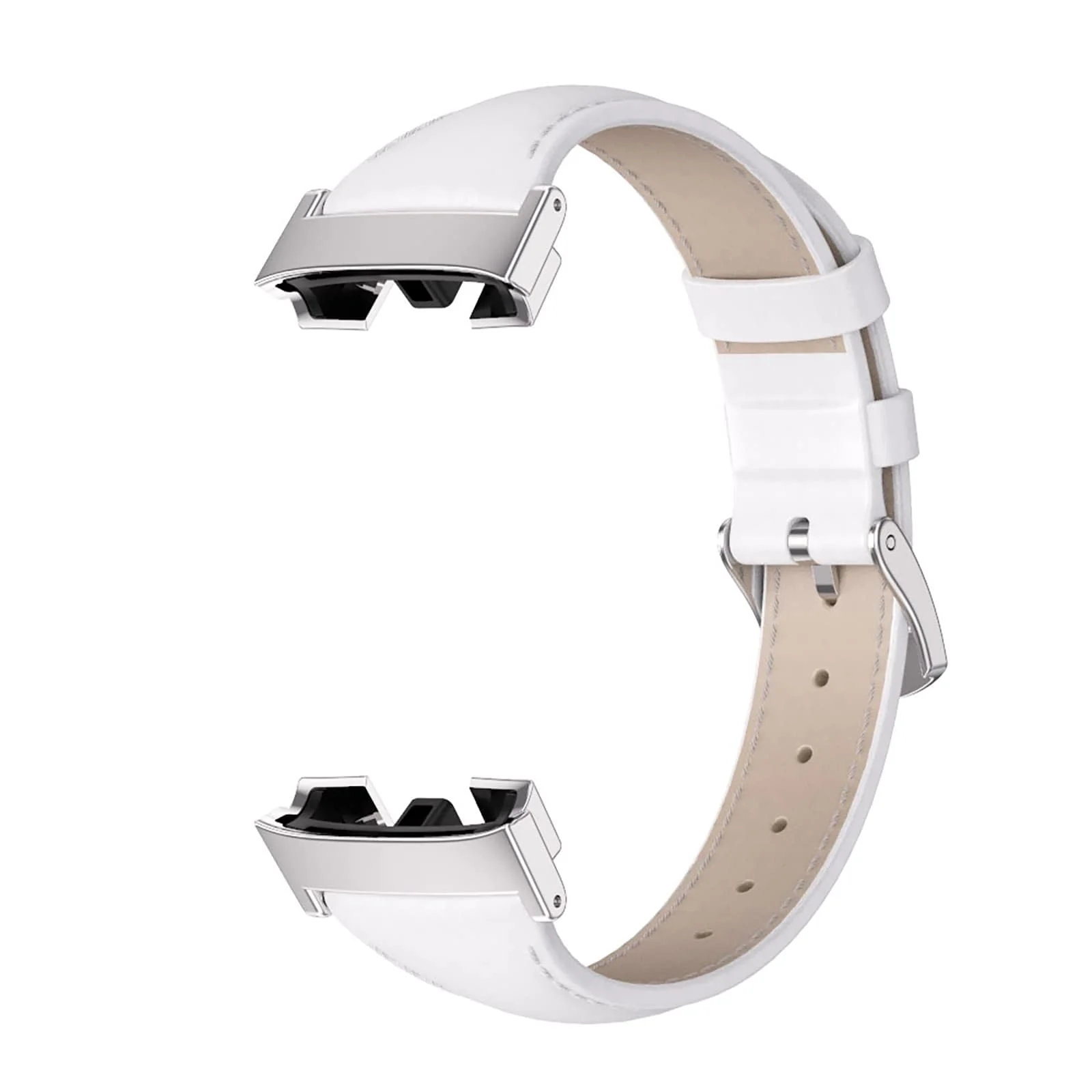 DL3 Mobilak Vintage Leather Strap For Xiaomi Redmi Watch 2 Lite/Poco Watch/Redmi Watch 2 / Horloge 2, Metal Buckle Breathable Replacement Strap, Men Women Replacement Soft Watch Straps - White