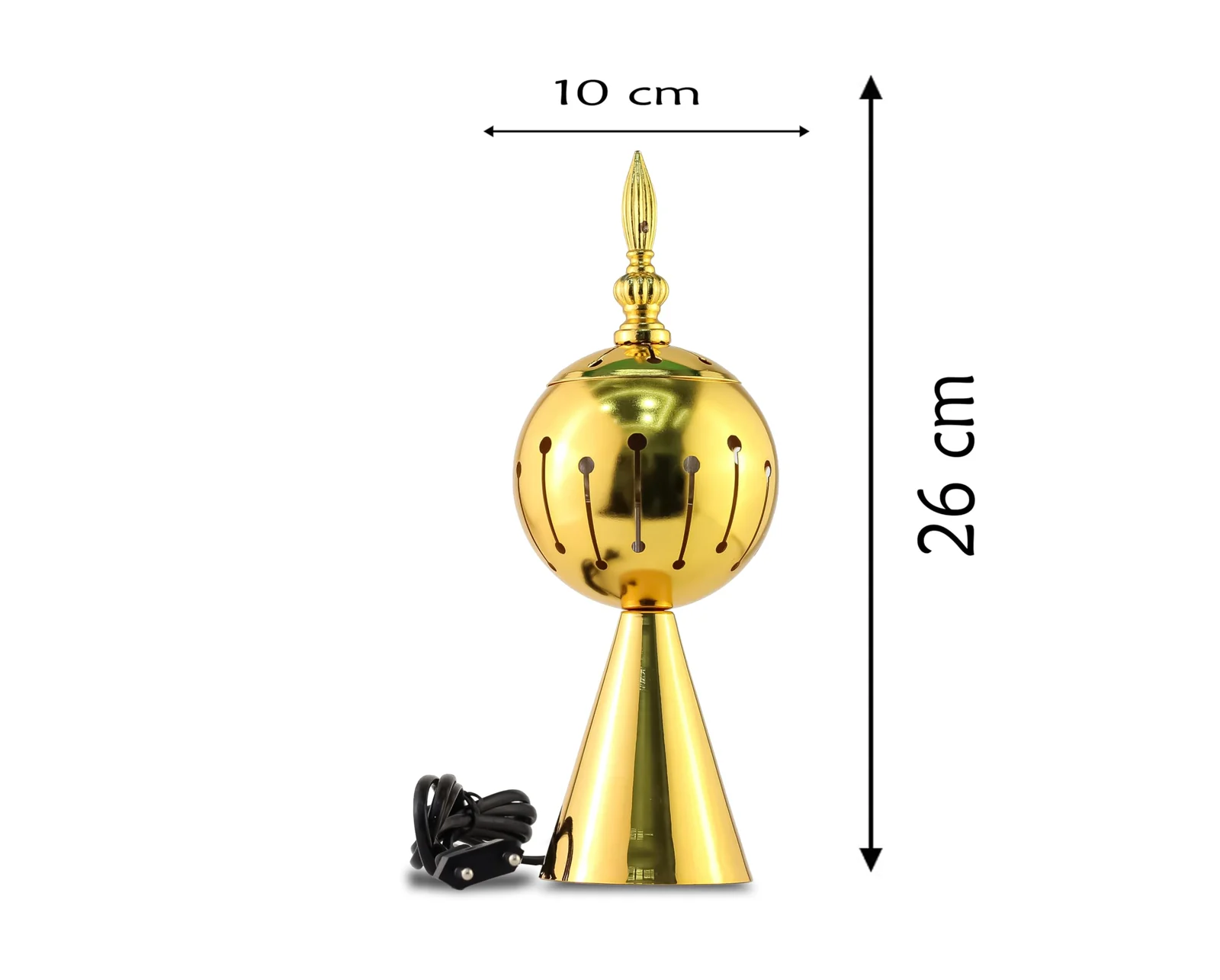 Mobigon Arabian Electric Incense Burners metal Vintage Arabic Burner, Middle Eastern Incense Holder- Electric Incense Burner Bakhoor Suitable For Arabian Oud, Home, Hotel Decor - M. Gold